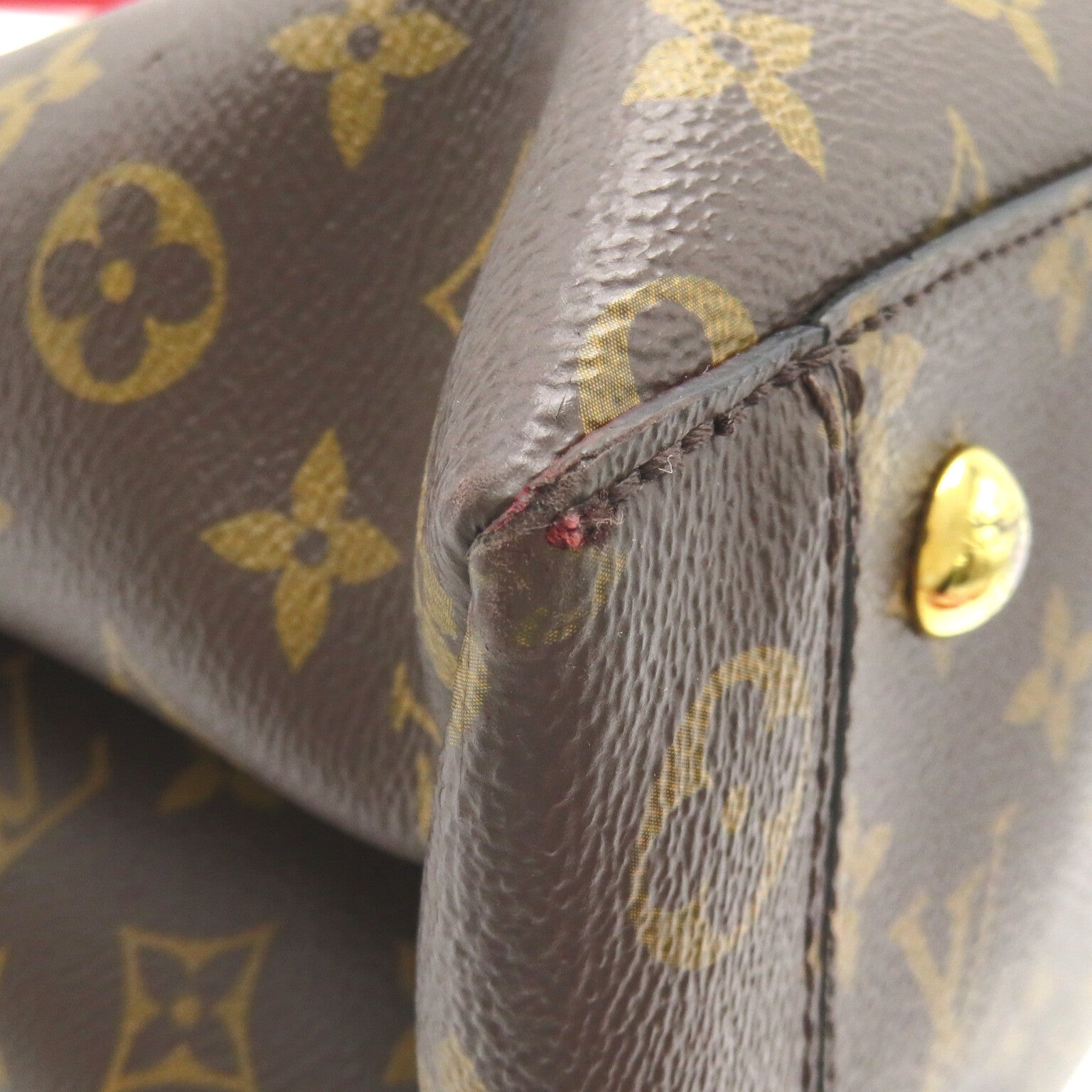 LOUIS VUITTON Monogram Flower Tote 2way Shoulder手挽肩背兩用袋紅色/啡色