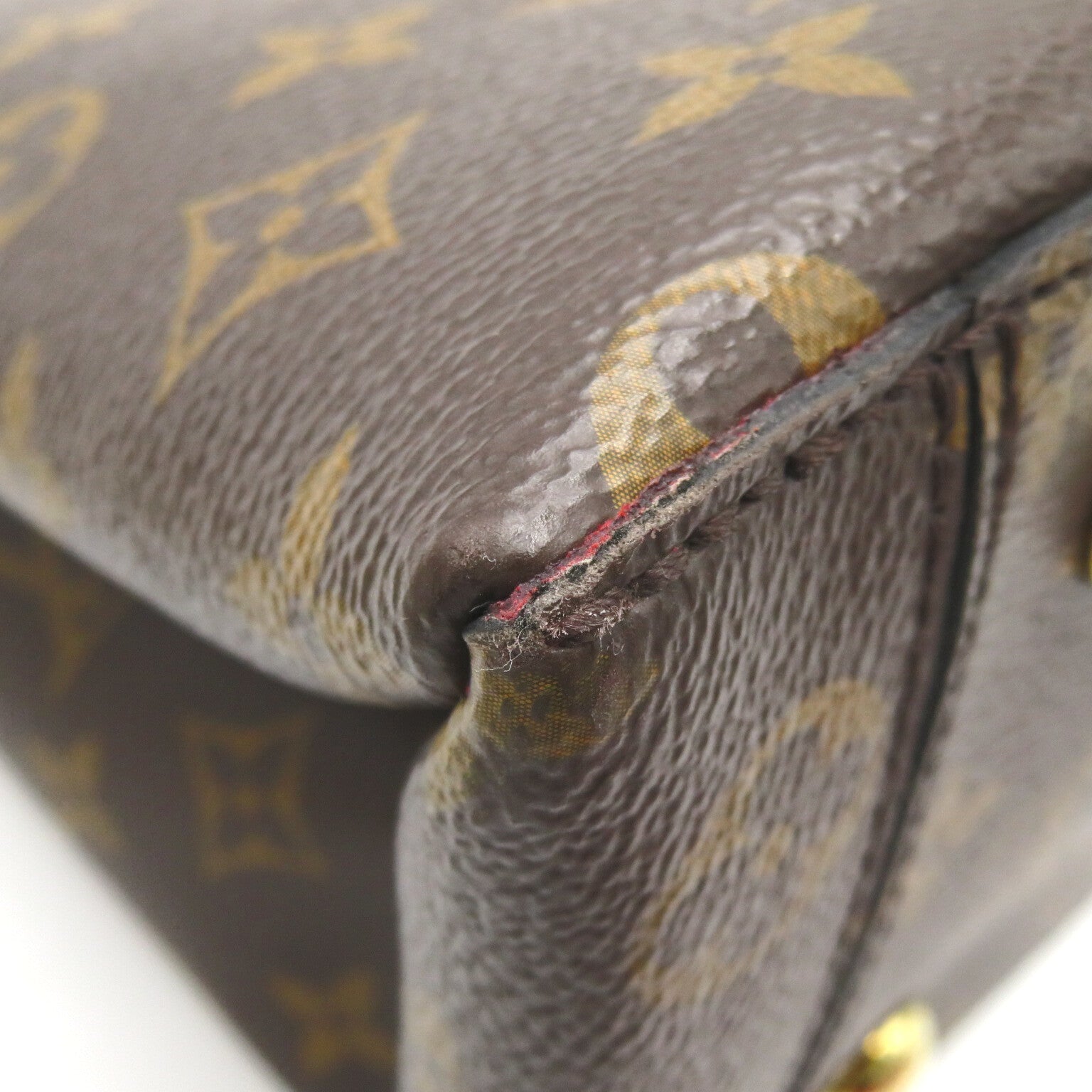 LOUIS VUITTON Monogram Flower Tote 2way Shoulder手挽肩背兩用袋紅色/啡色