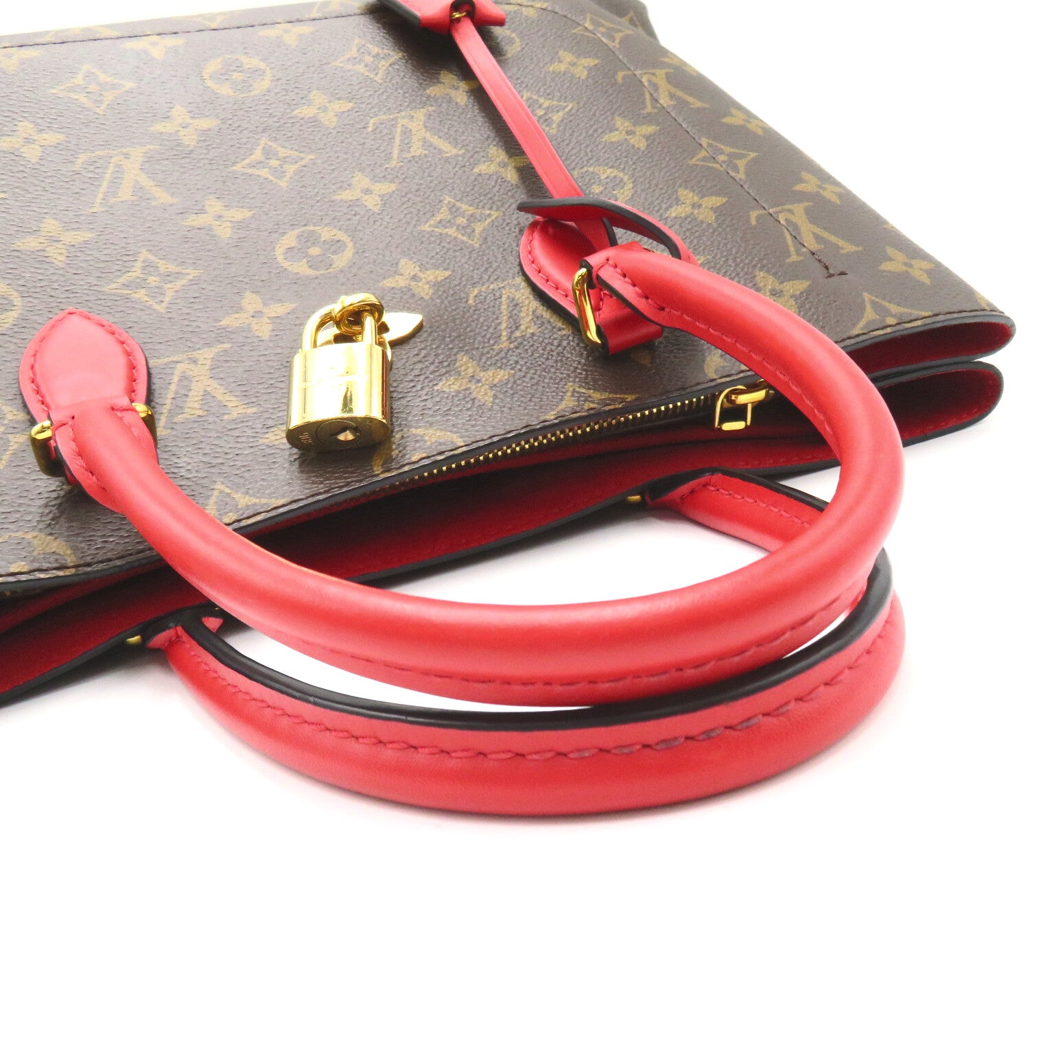 LOUIS VUITTON Monogram Flower Tote 2way Shoulder手挽肩背兩用袋紅色/啡色