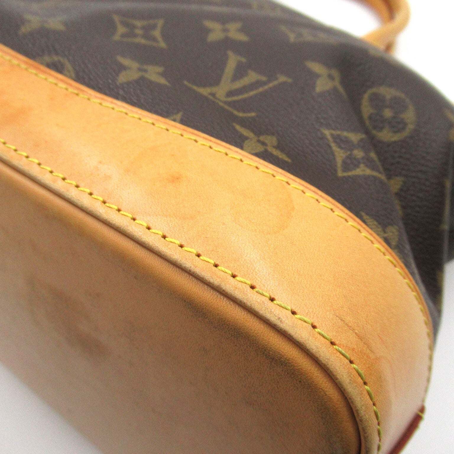 LOUIS VUITTON Monogram Lockit Horizontal金扣手挽袋啡色