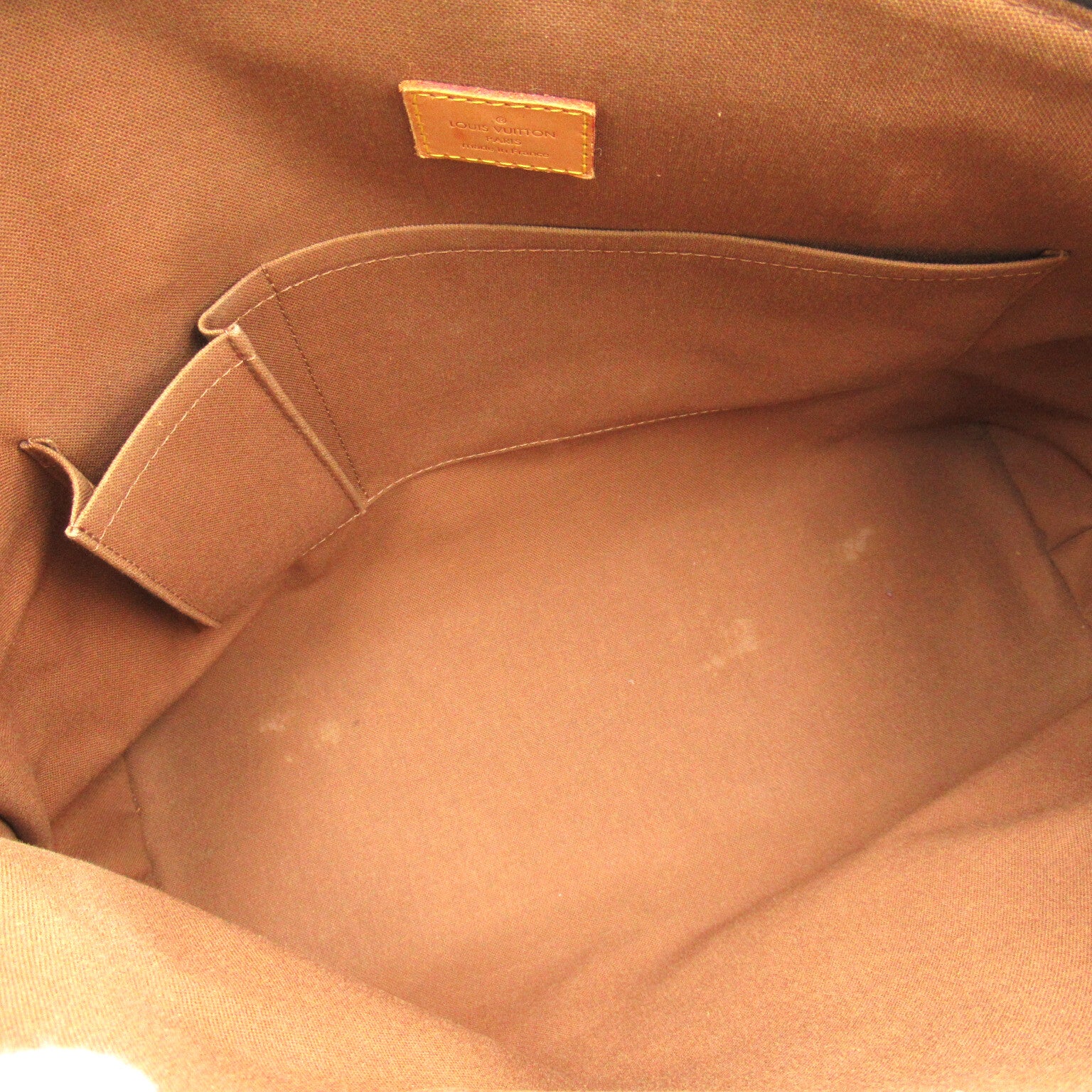 LOUIS VUITTON Monogram Lockit Horizontal金扣手挽袋啡色