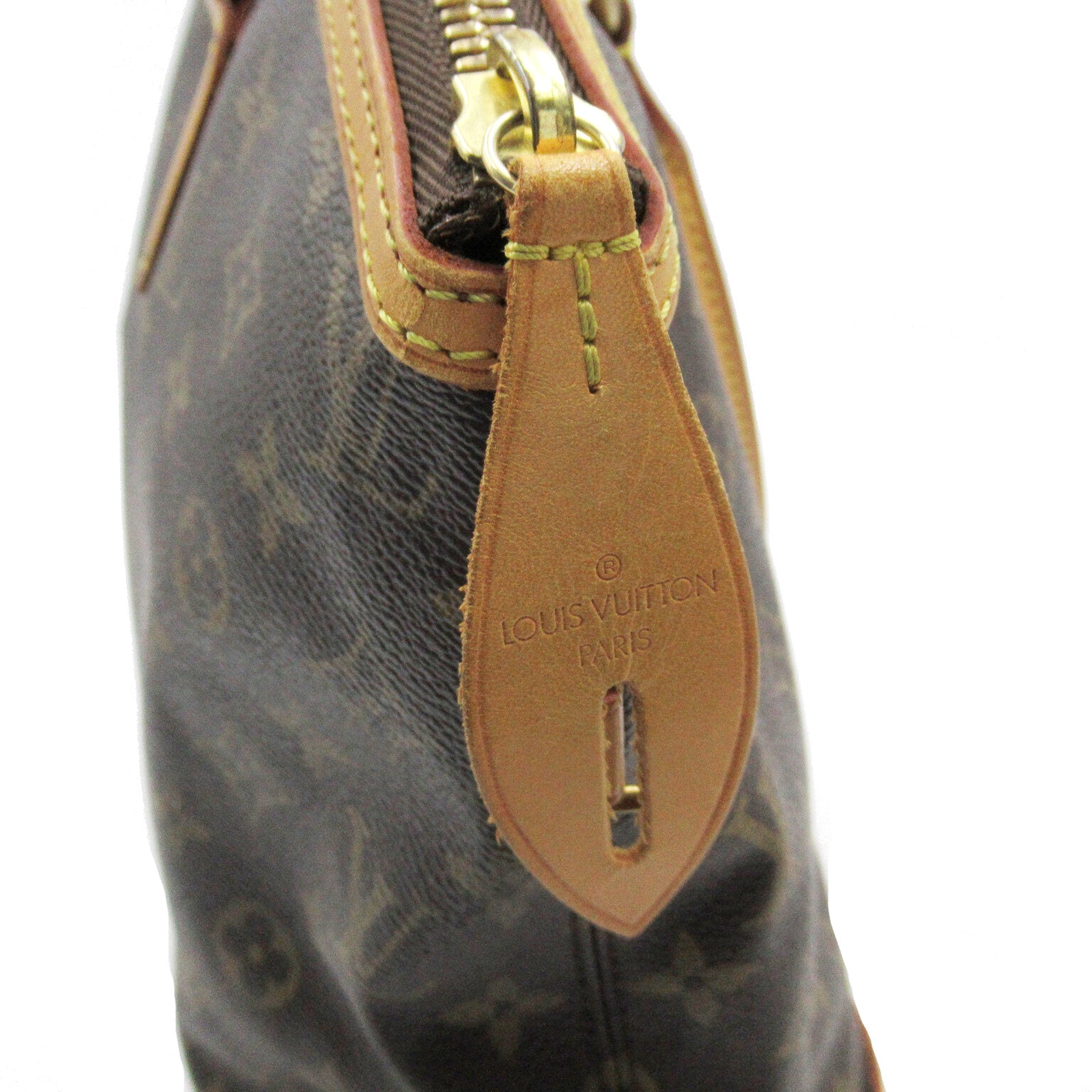 LOUIS VUITTON Monogram Lockit Horizontal金扣手挽袋啡色