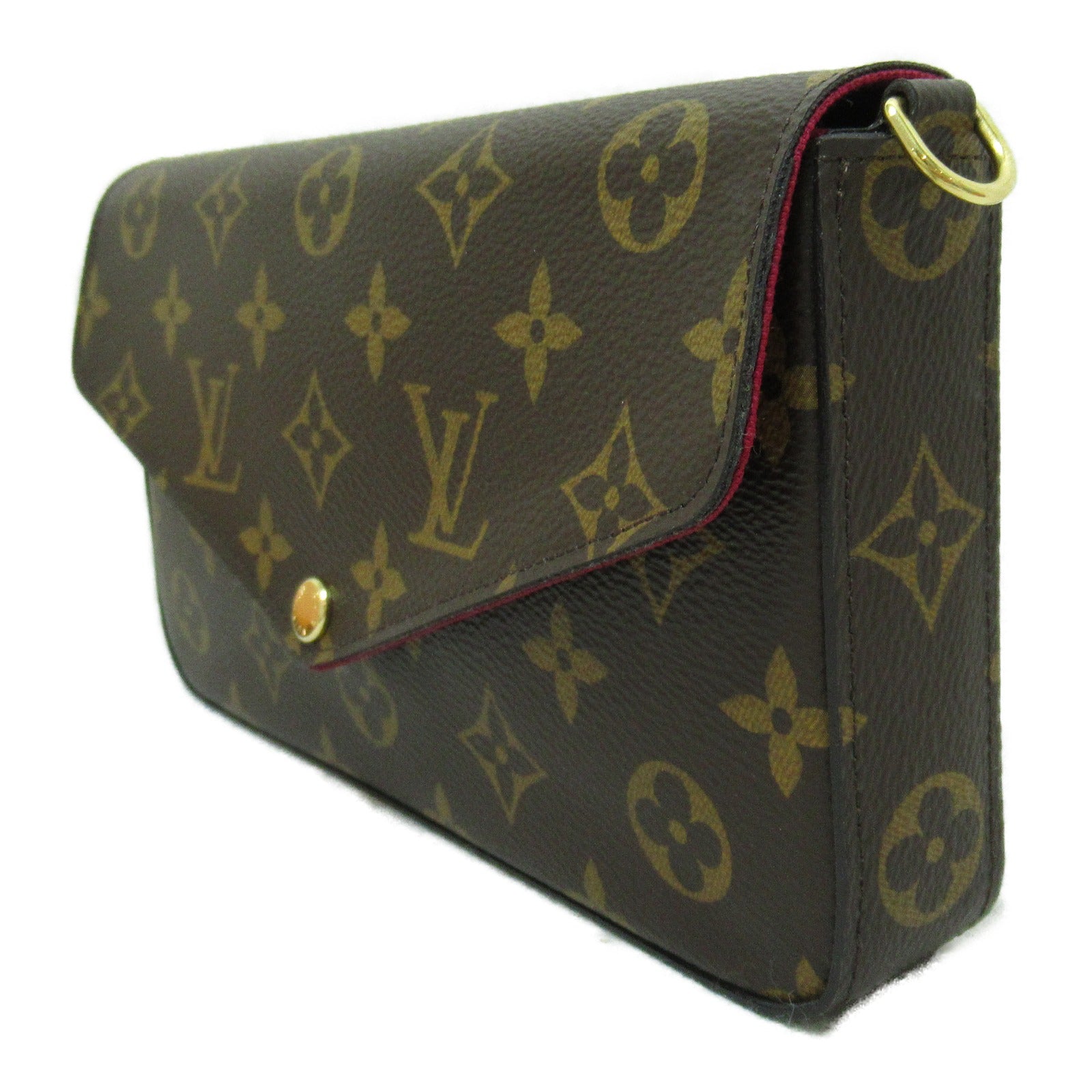 LOUIS VUITTON Monogram Pochette Felicie肩背袋啡色
