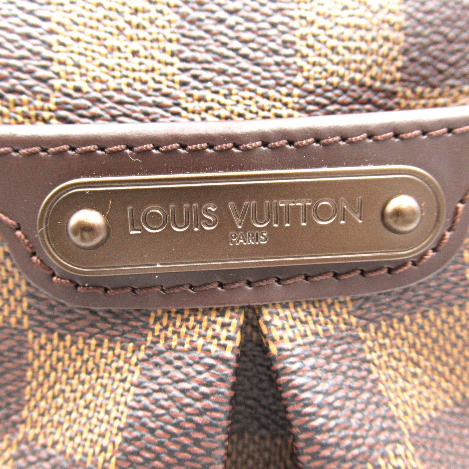 LOUIS VUITTON Damier Bloomsbury PM金扣肩背袋啡色