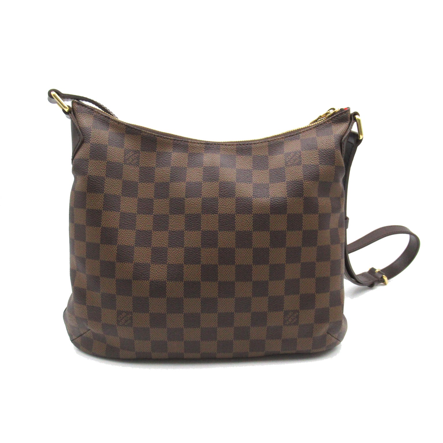 LOUIS VUITTON Damier Bloomsbury PM金扣肩背袋啡色