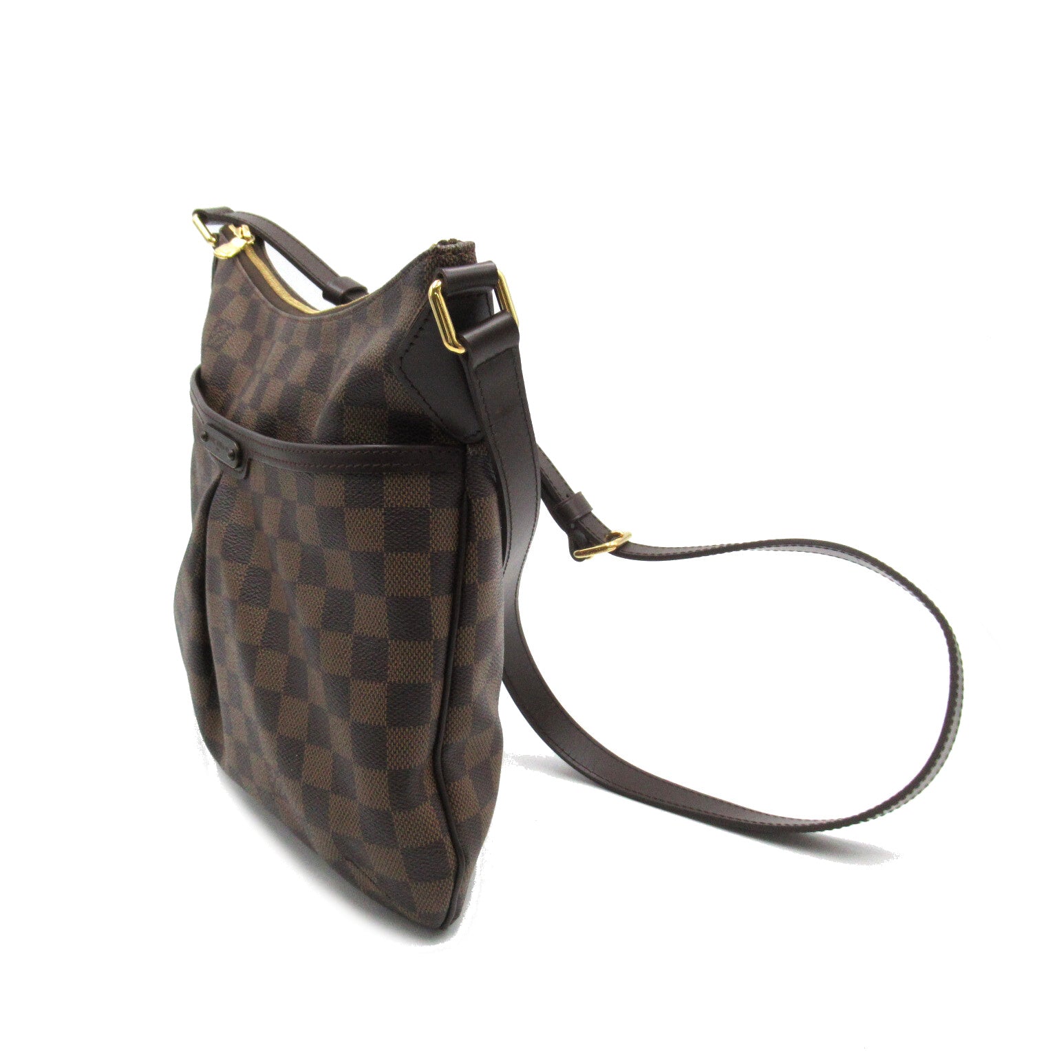 LOUIS VUITTON Damier Bloomsbury PM金扣肩背袋啡色