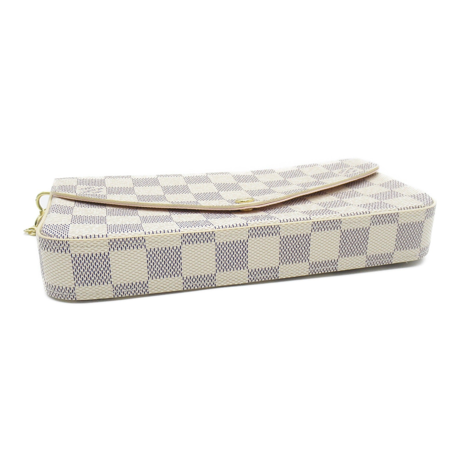 LOUIS VUITTON Damier Azur Pochette Felicie肩背袋米白色