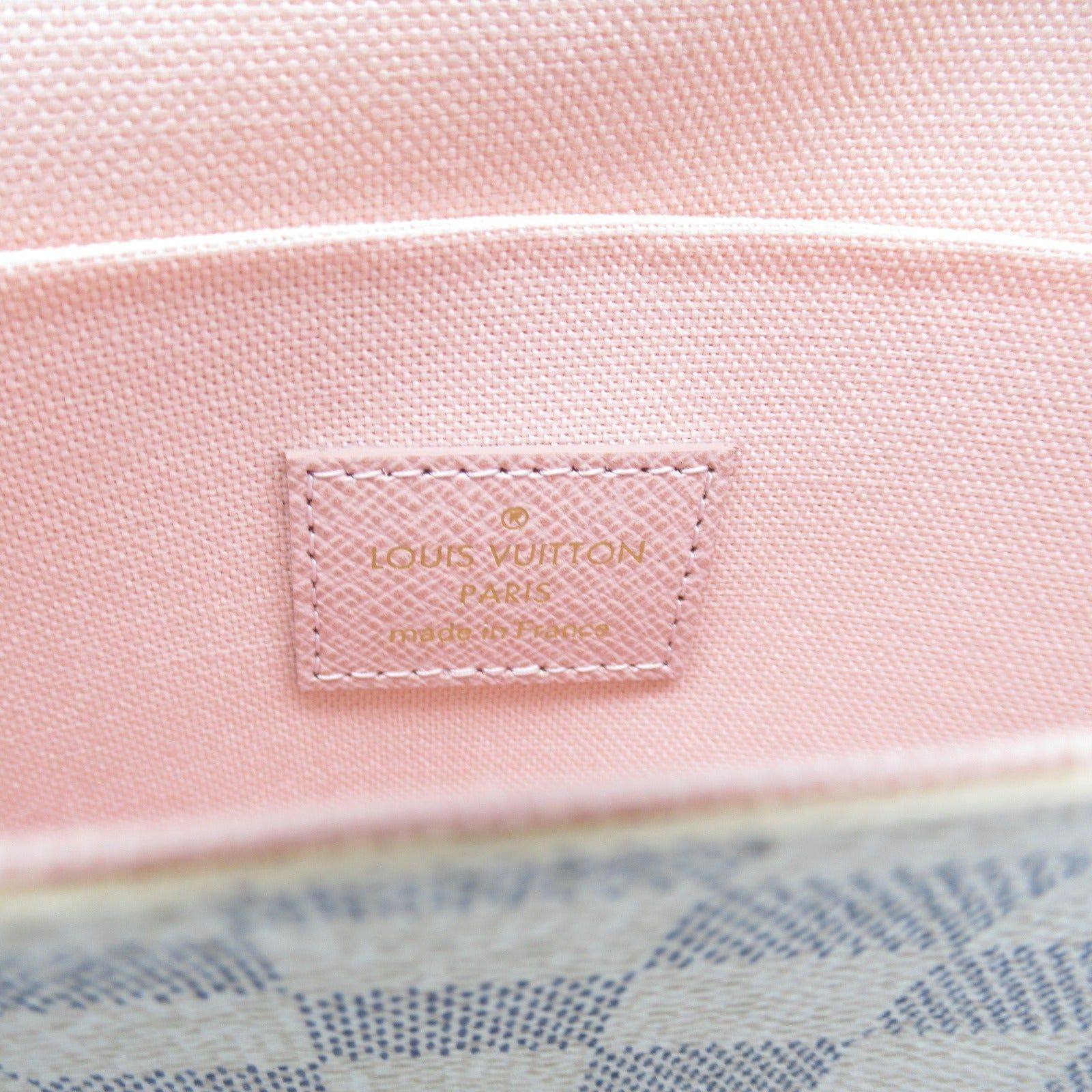 LOUIS VUITTON Damier Azur Pochette Felicie肩背袋米白色