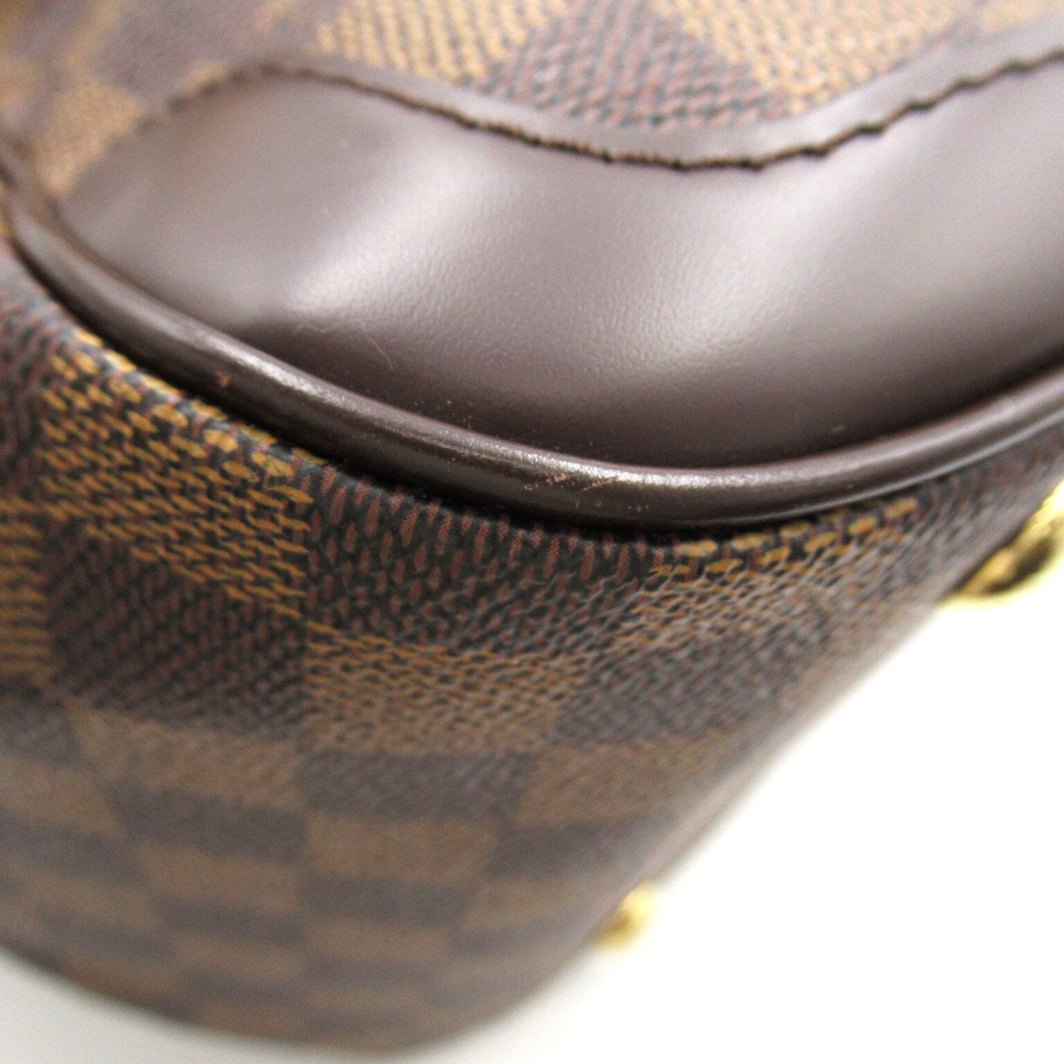 LOUIS VUITTON Damier Verona MM金扣肩背袋啡色