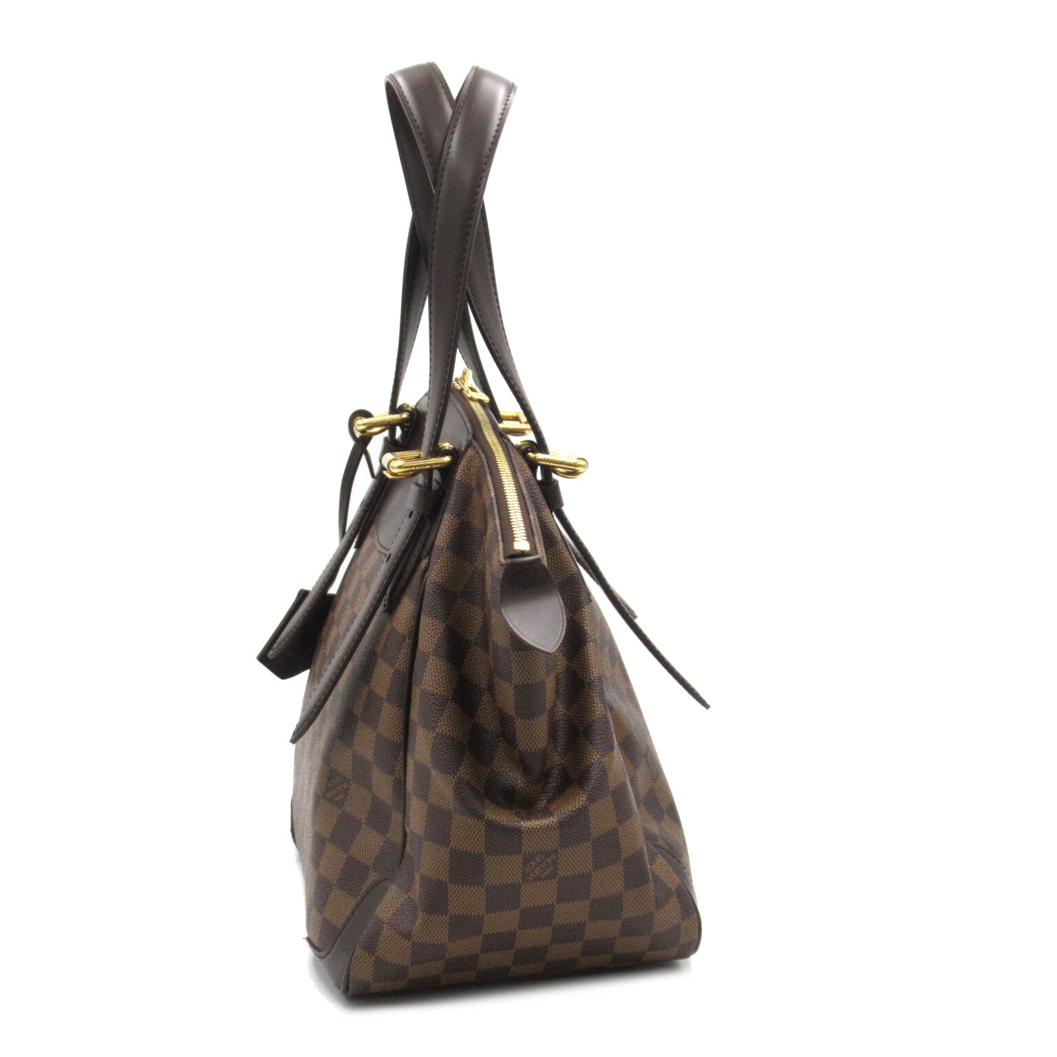 LOUIS VUITTON Damier Verona MM金扣肩背袋啡色