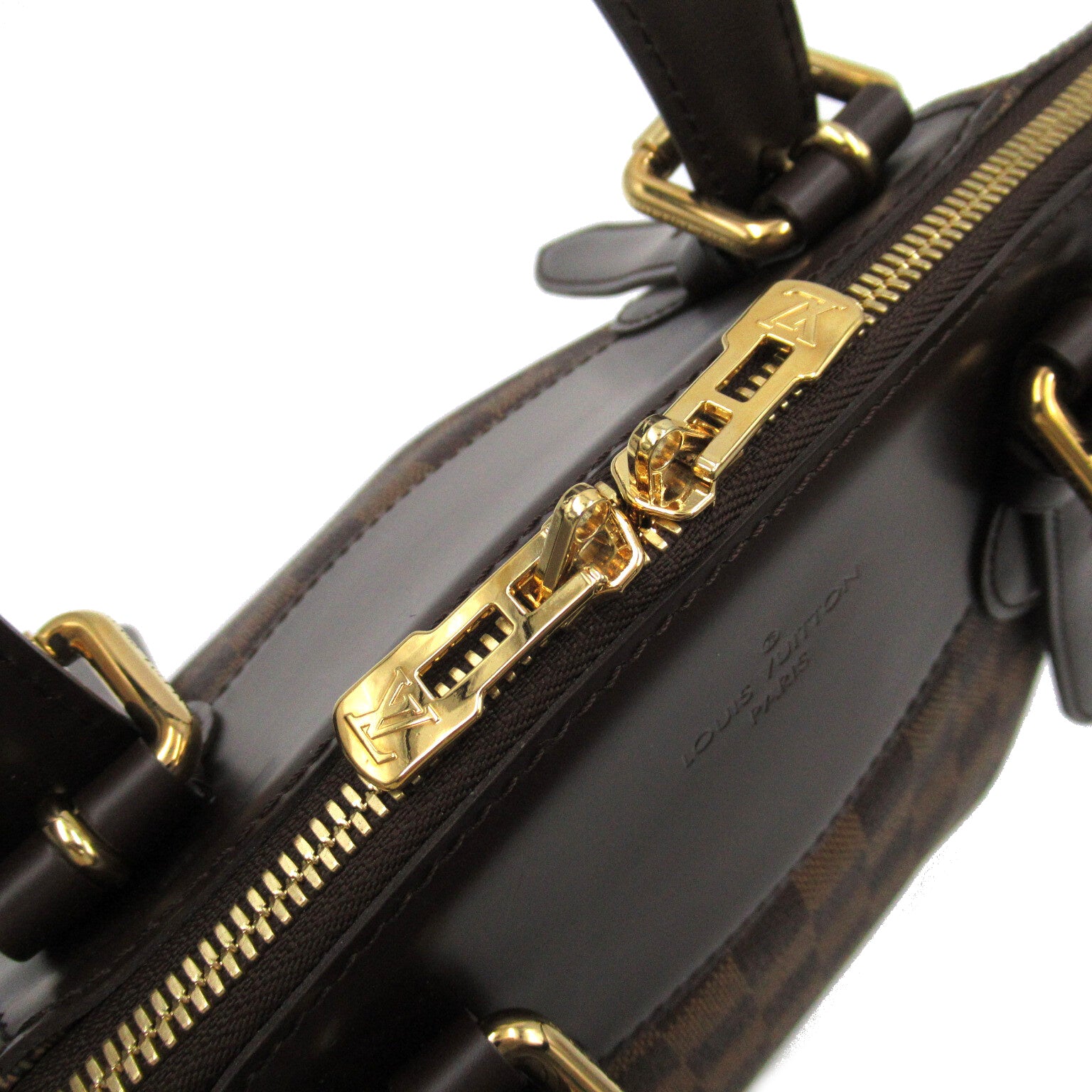 LOUIS VUITTON Damier Verona MM金扣肩背袋啡色