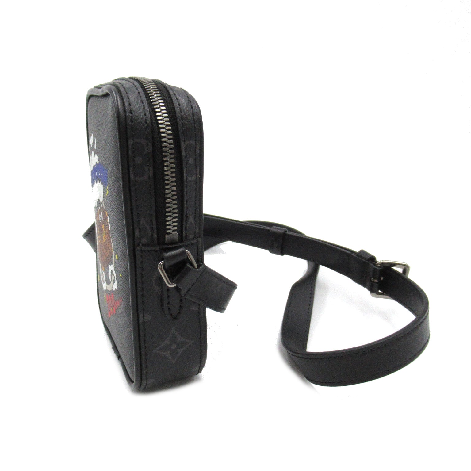 LOUIS VUITTON Monogram Eclipse Danube PPM肩背袋黑色