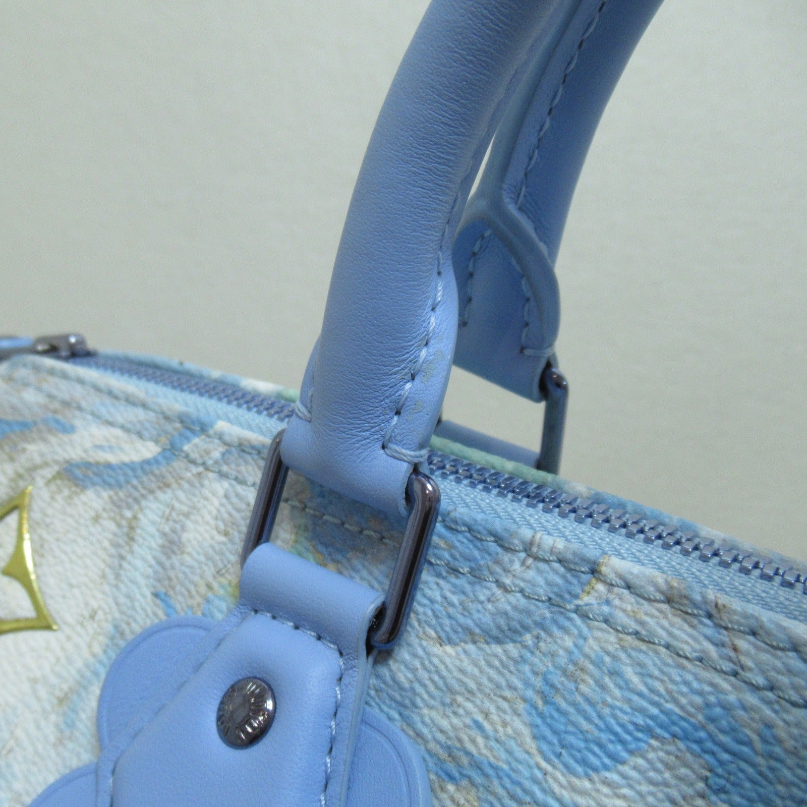 LOUIS VUITTON 塗層帆布Van Gogh speedy 30手挽袋藍色