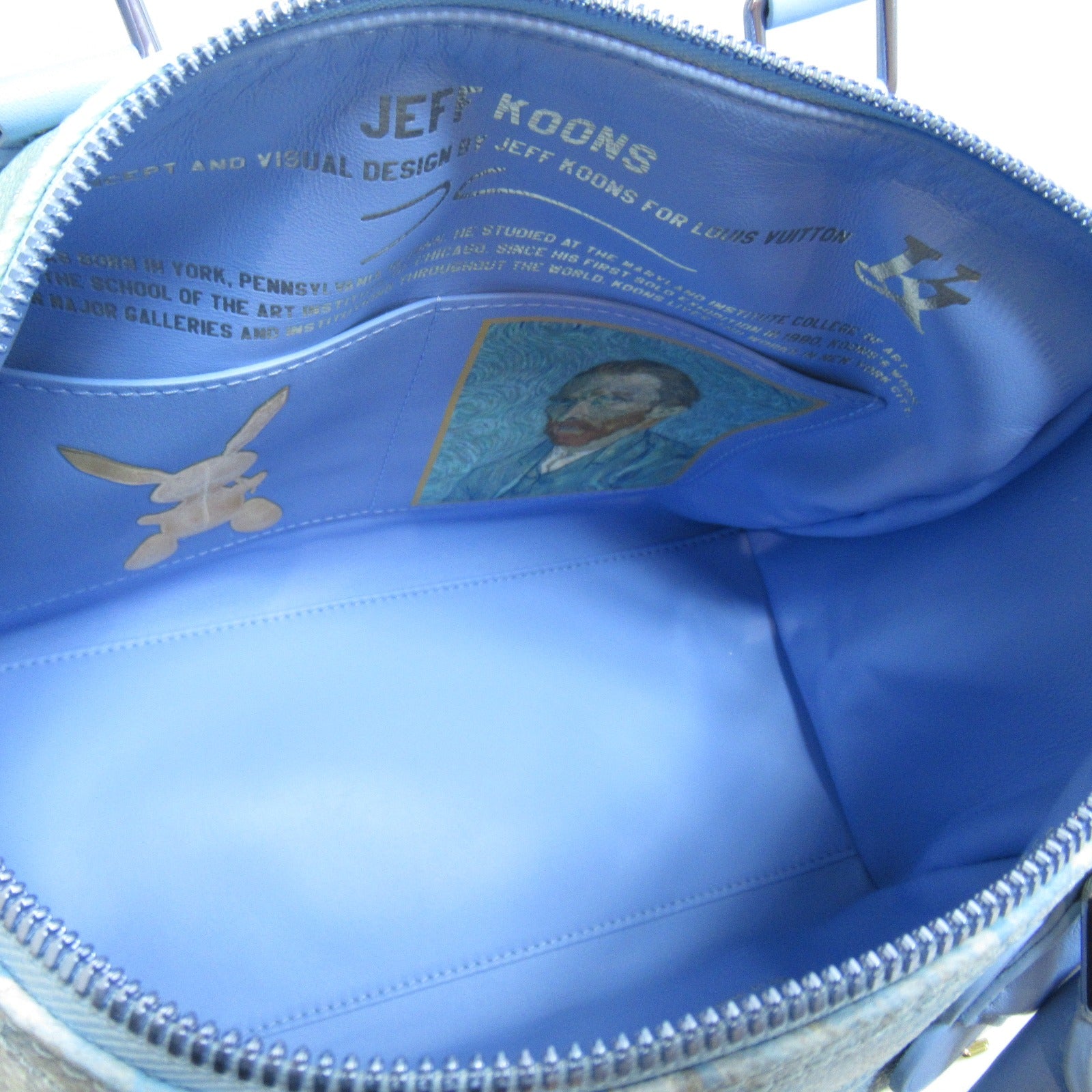 LOUIS VUITTON 塗層帆布Van Gogh speedy 30手挽袋藍色