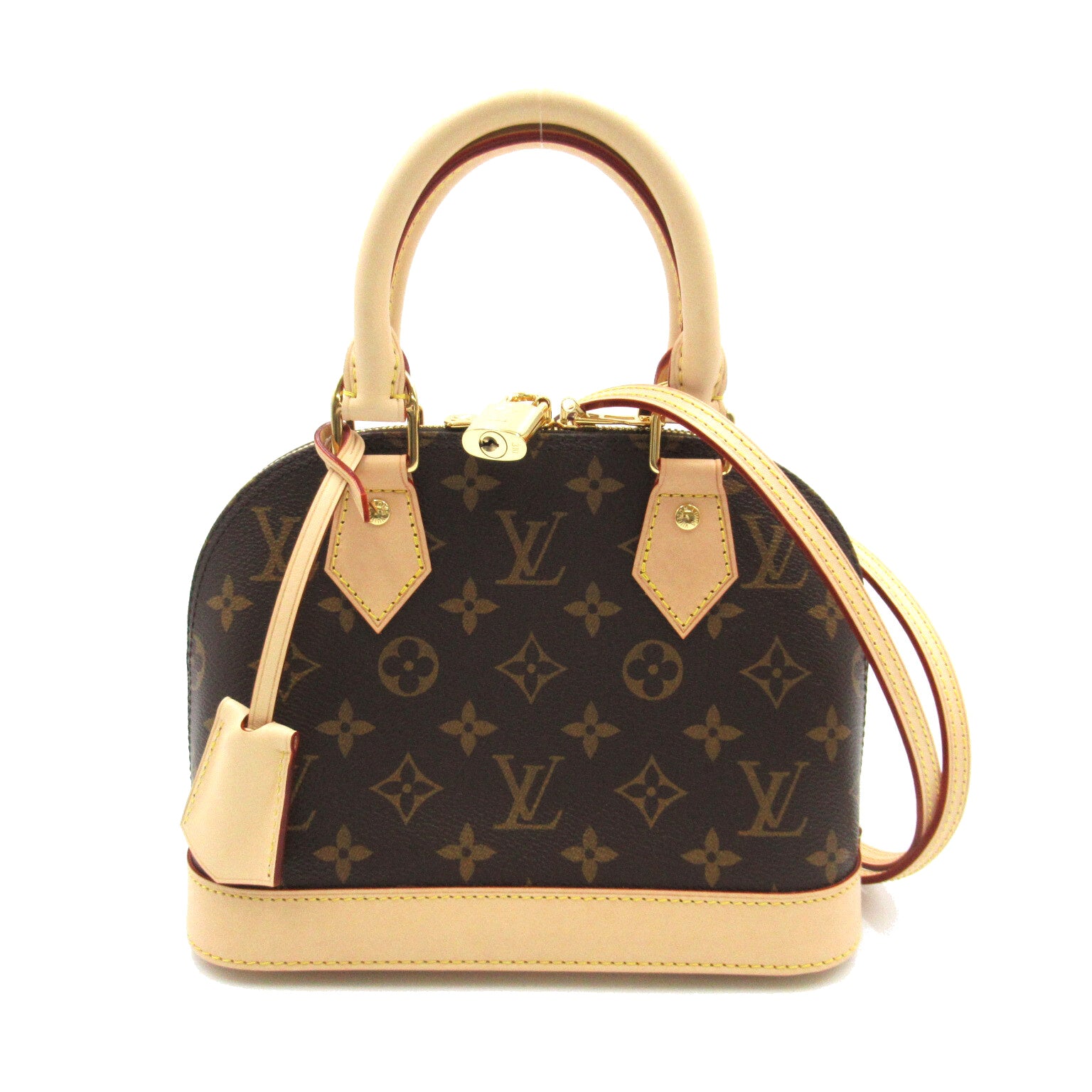 LOUIS VUITTON Monogram Alma BB金扣手挽肩背兩用袋啡色