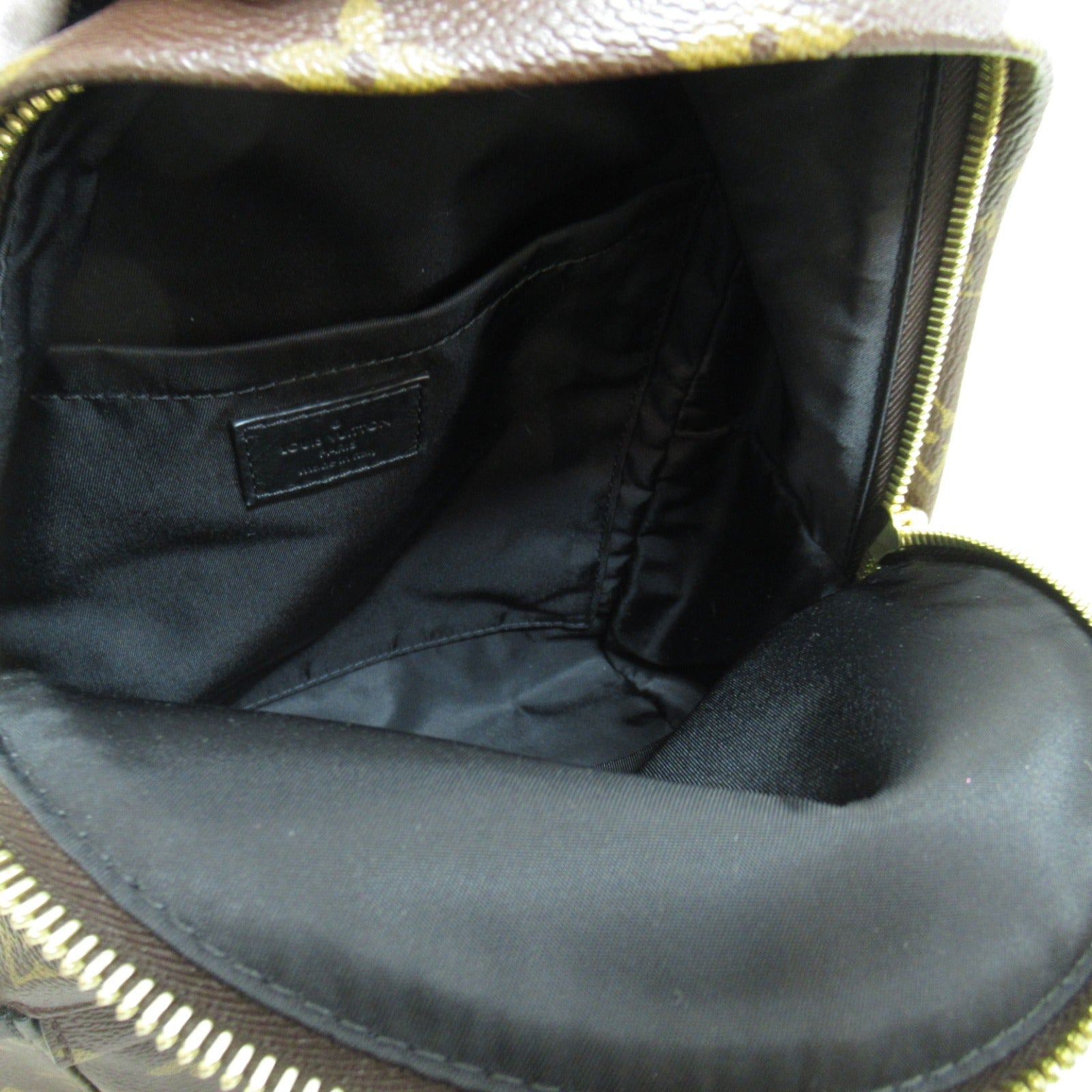 LOUIS VUITTON Monogram Macassar Palm Springs PM背包啡色