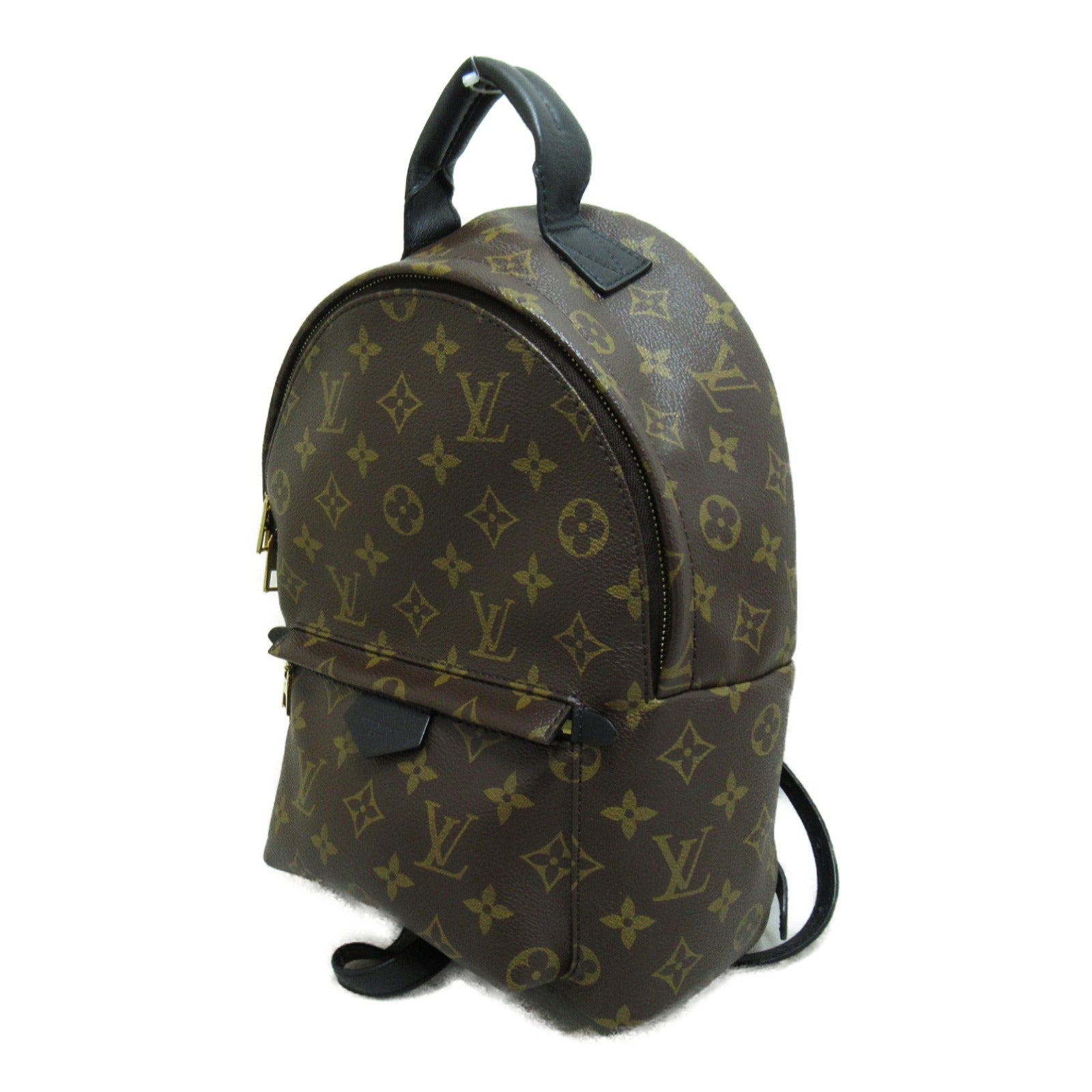 LOUIS VUITTON Monogram Macassar Palm Springs PM背包啡色