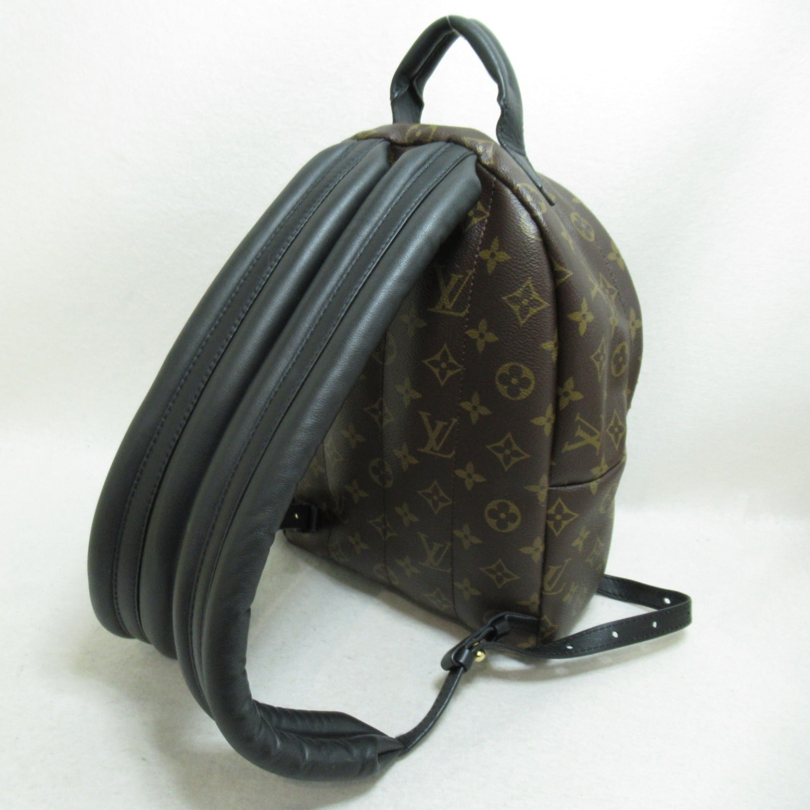 LOUIS VUITTON Monogram Macassar Palm Springs PM背包啡色