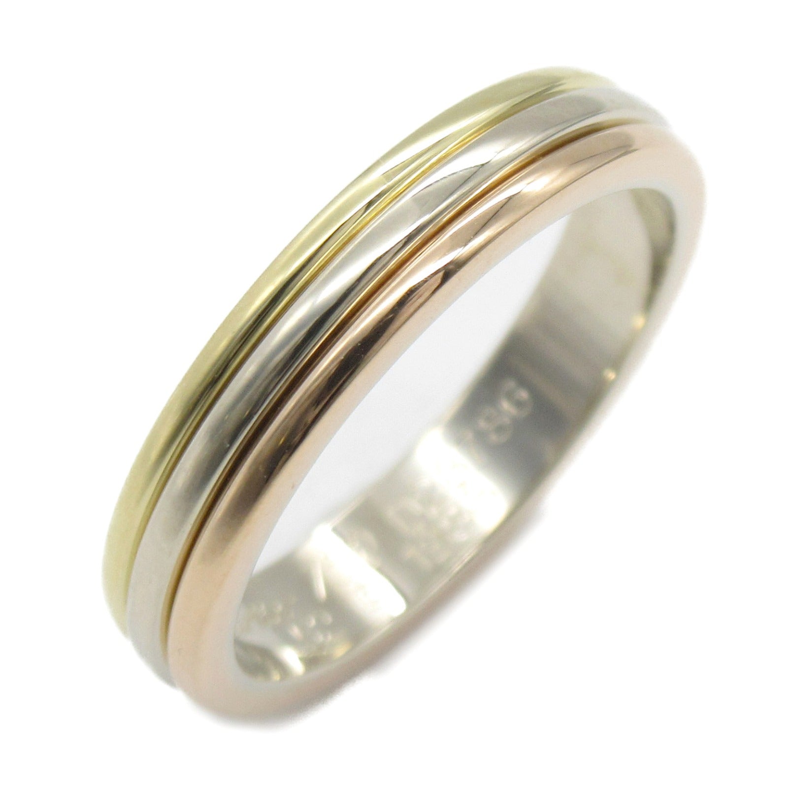 CARTIER 18K黃金/白金/玫瑰金Vendome戒指Cartier#52/US#6