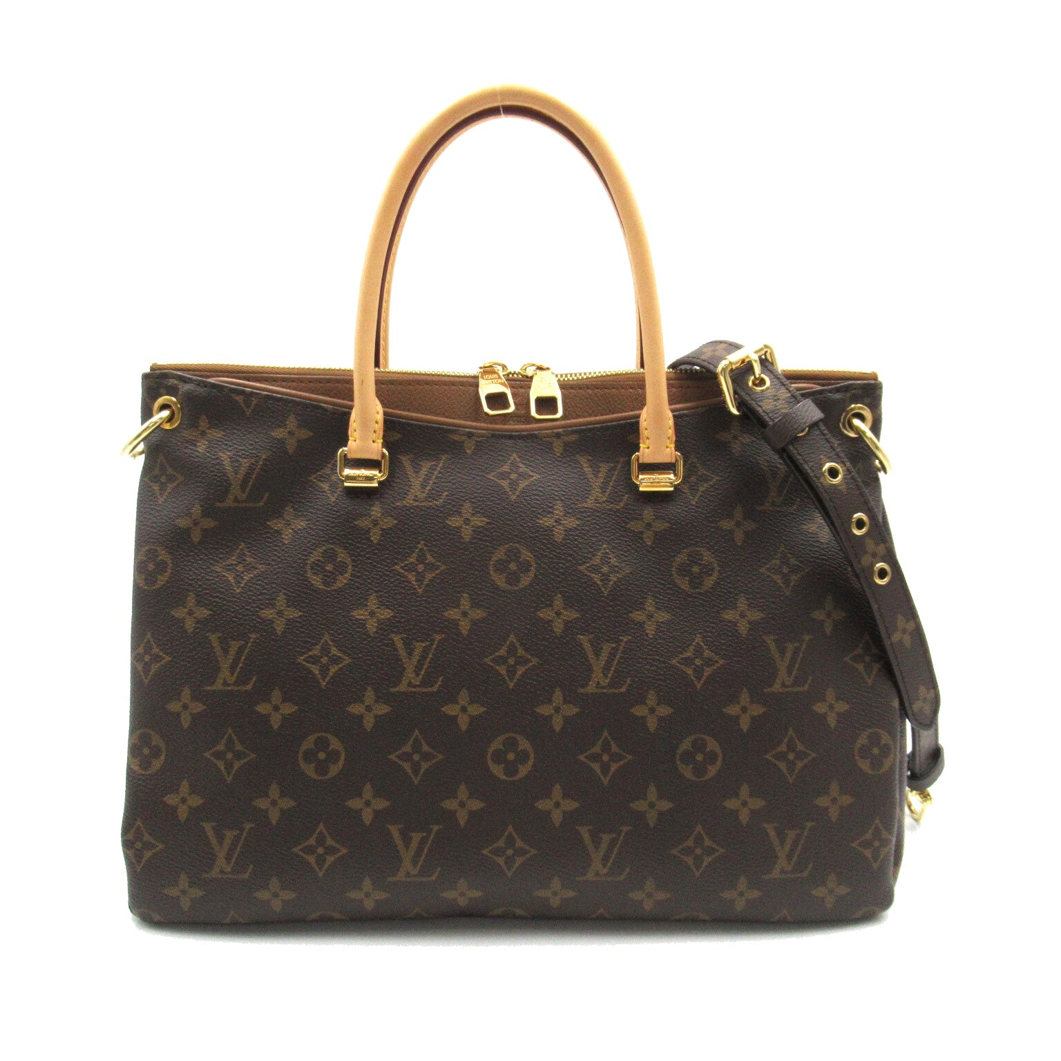 LOUIS VUITTON Monogram Pallas手挽肩背兩用袋啡色
