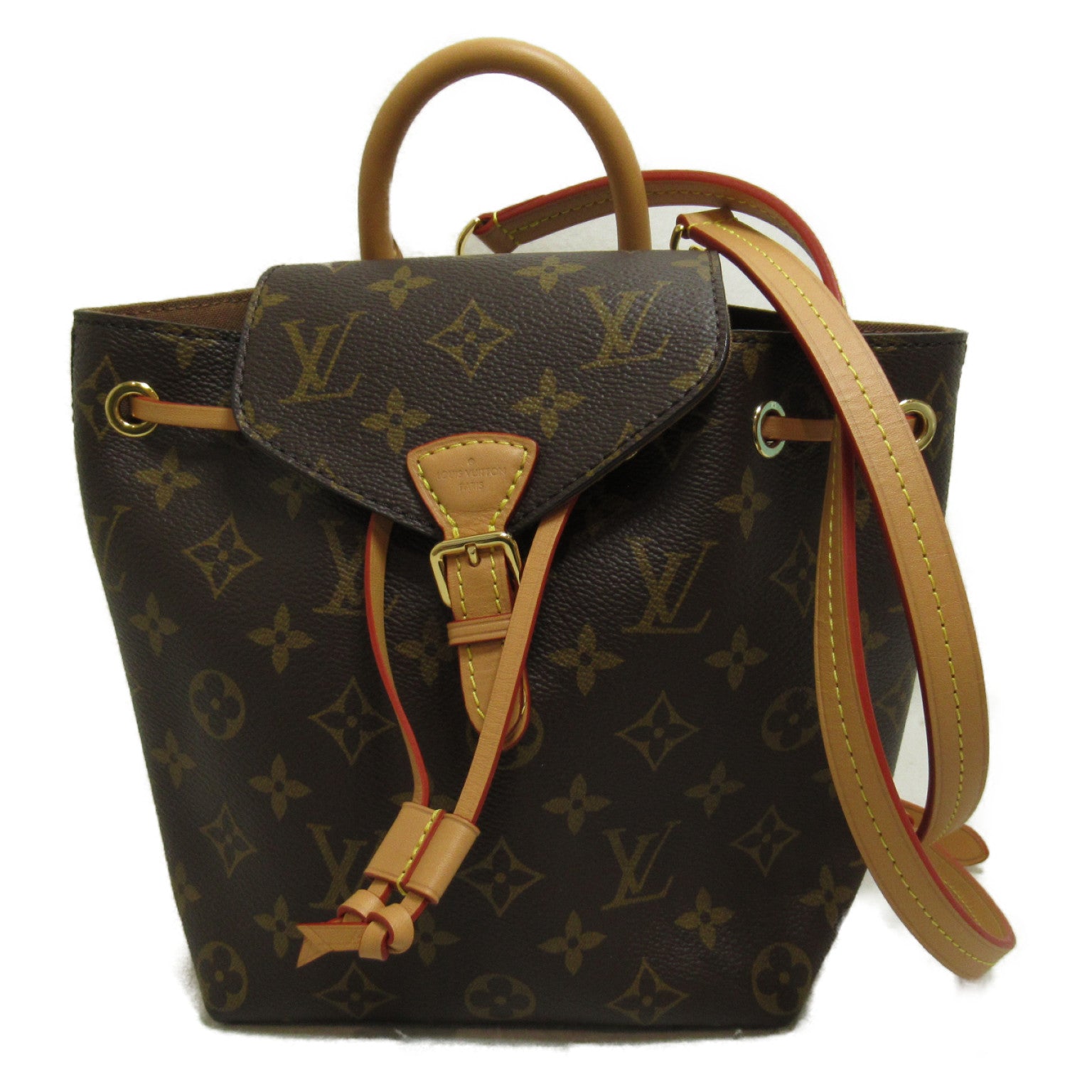 LOUIS VUITTON Monogram Montsouris金扣背包啡色
