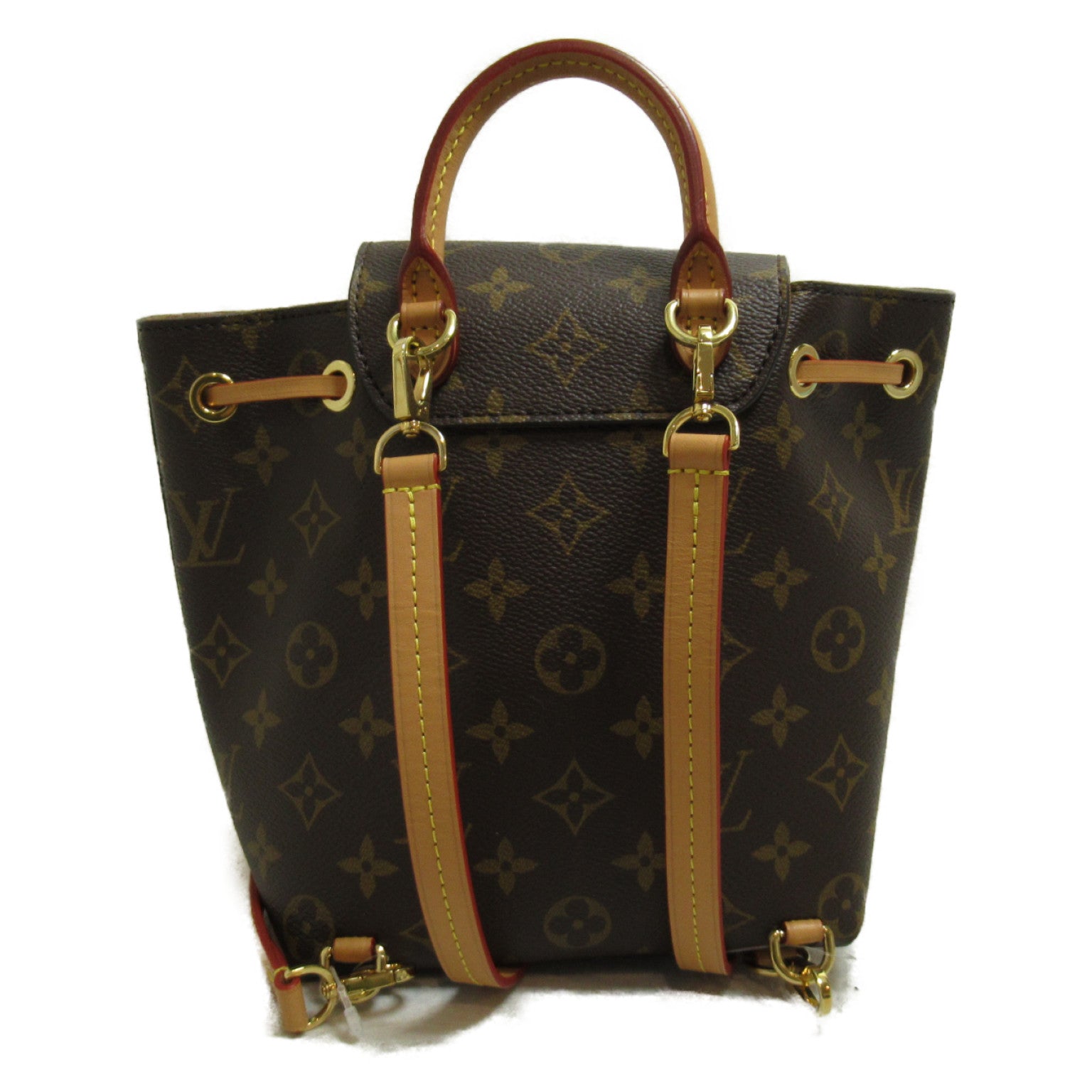 LOUIS VUITTON Monogram Montsouris金扣背包啡色