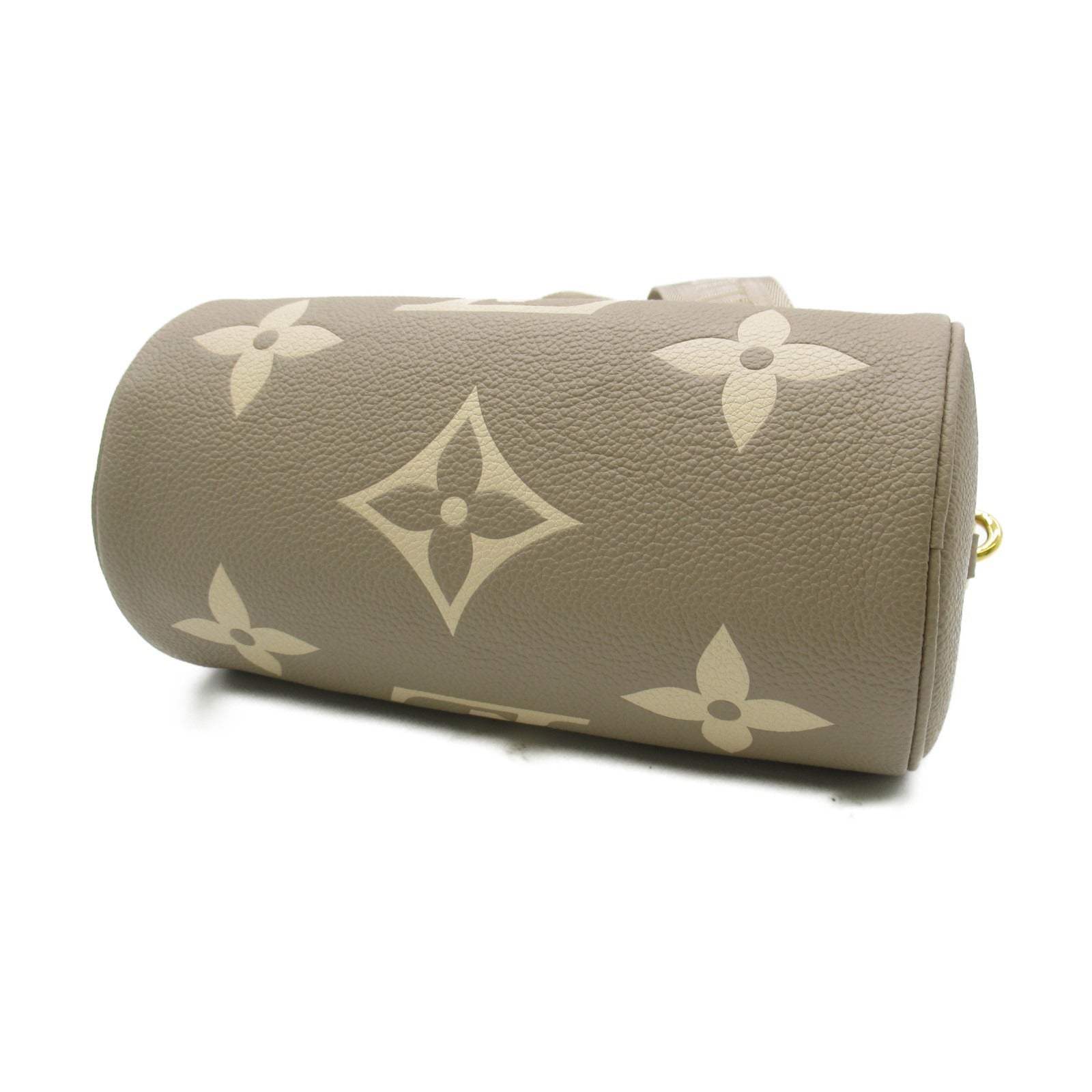 LOUIS VUITTON Monogram Empreinte Papillon BB金扣肩背袋米色