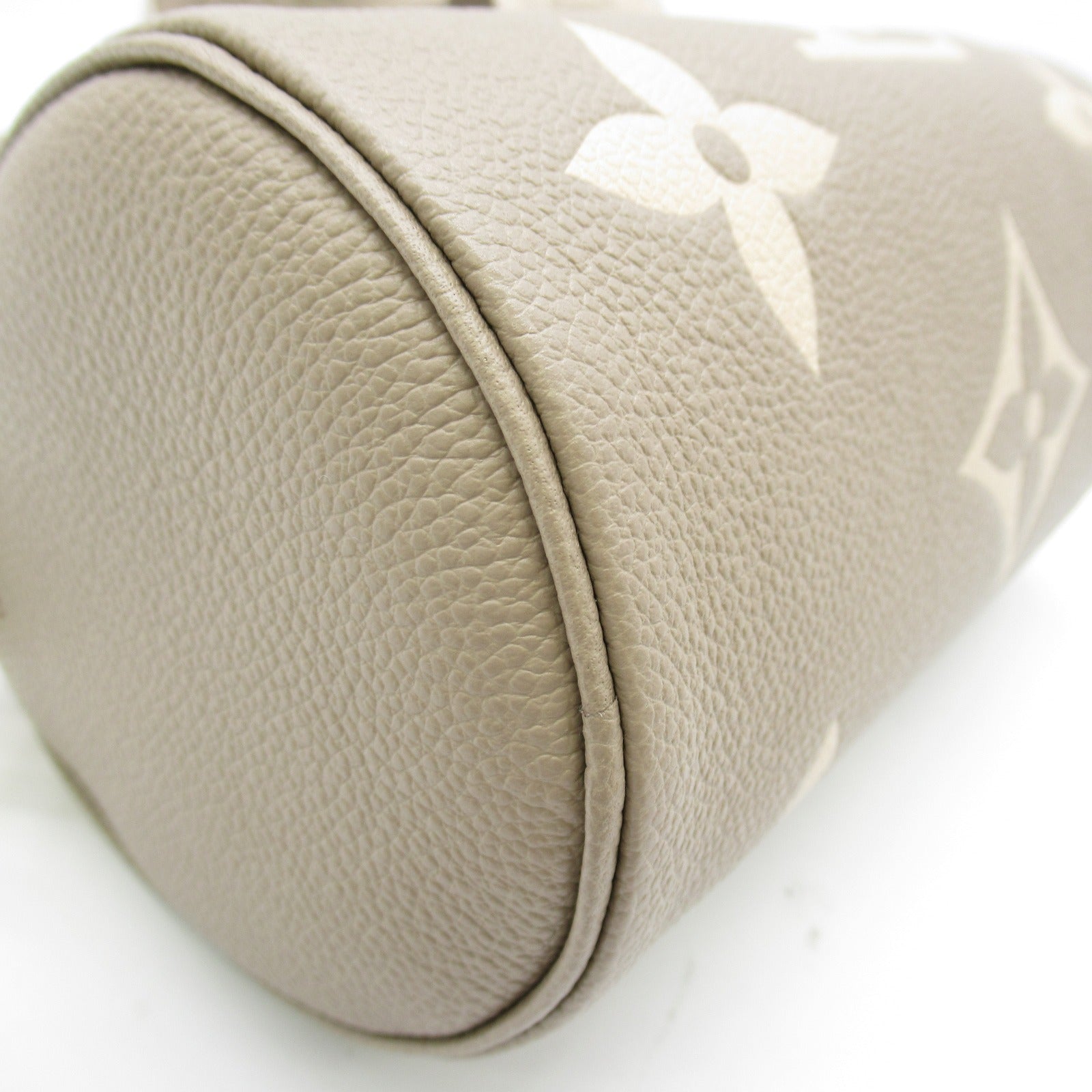 LOUIS VUITTON Monogram Empreinte Papillon BB金扣肩背袋米色