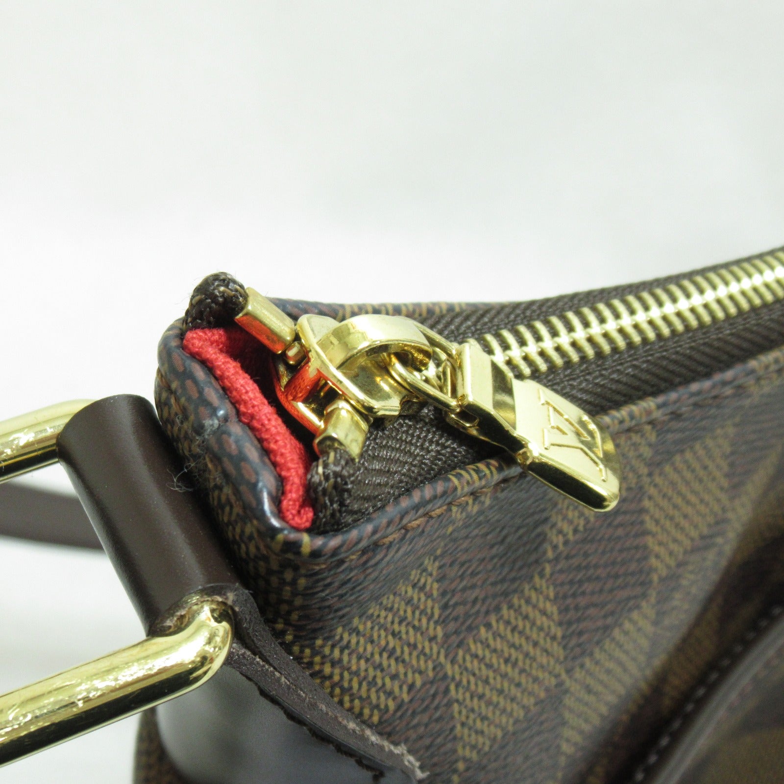 LOUIS VUITTON Damier Bloomsbury PM金扣肩背袋啡色