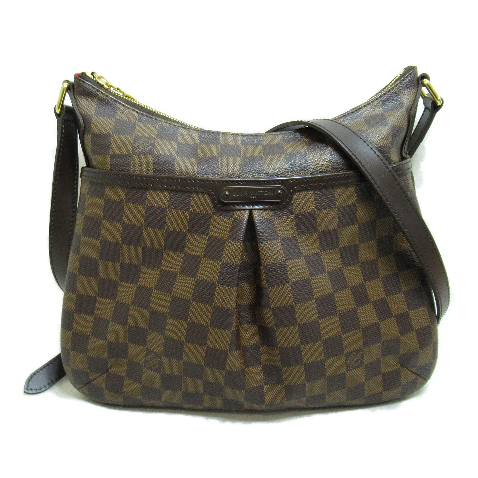 LOUIS VUITTON Damier Bloomsbury PM金扣肩背袋啡色