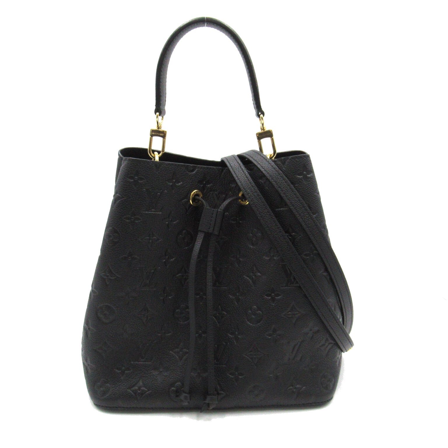 LOUIS VUITTON Monogram Empreinte NeoNoe MM手挽肩背兩用袋黑色