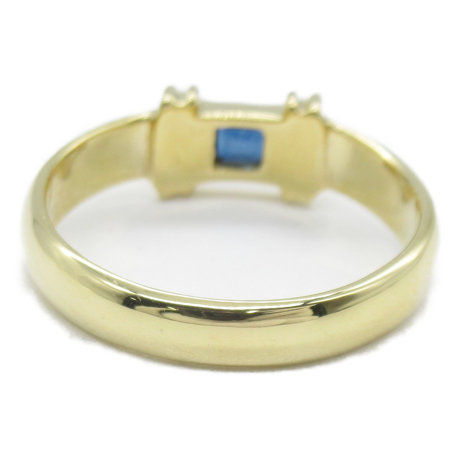 TIFFANY＆CO 18K黃金Stacking Band Sapphire Ring藍寶石戒指US#6.5