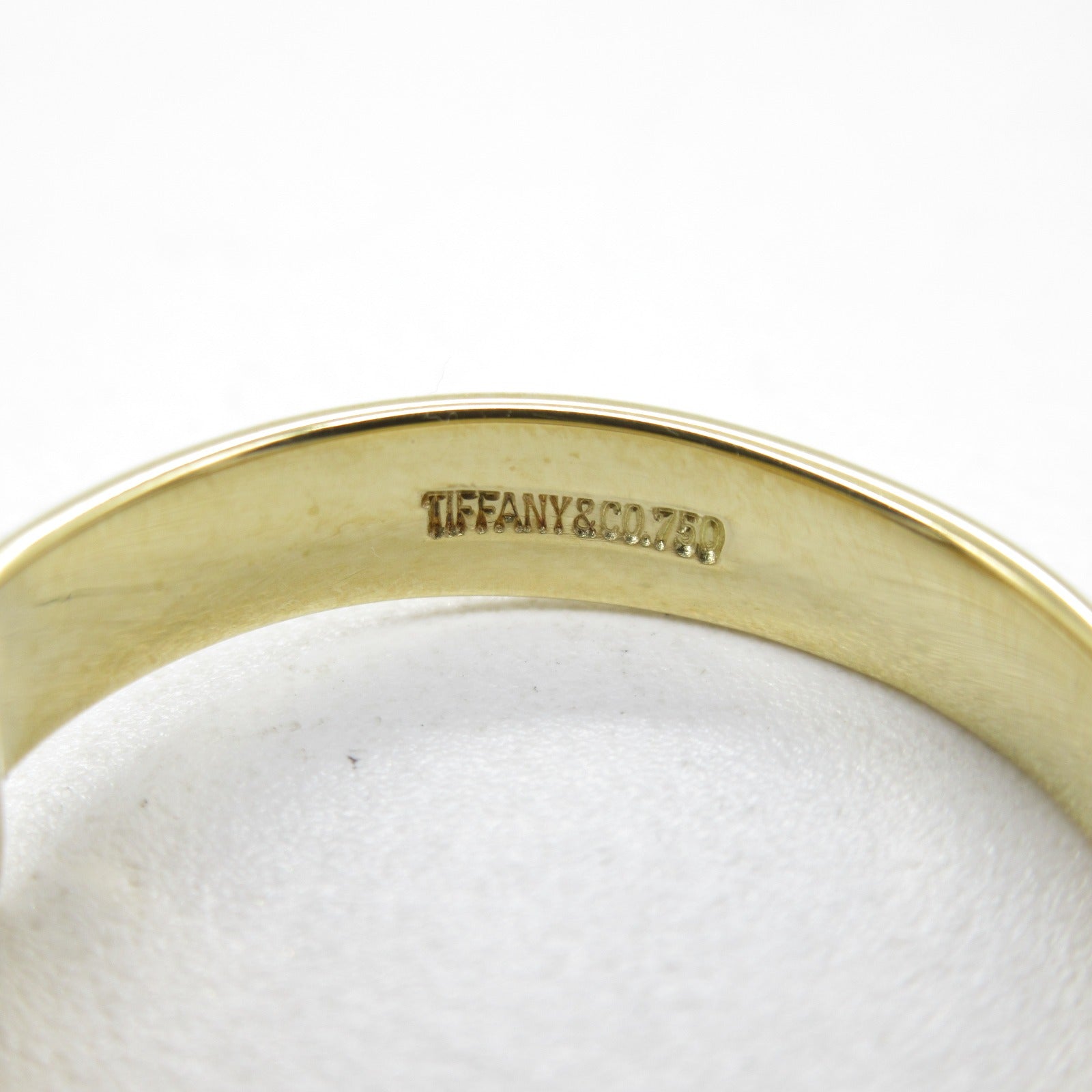 TIFFANY＆CO 18K黃金Stacking Band Sapphire Ring藍寶石戒指US#6.5