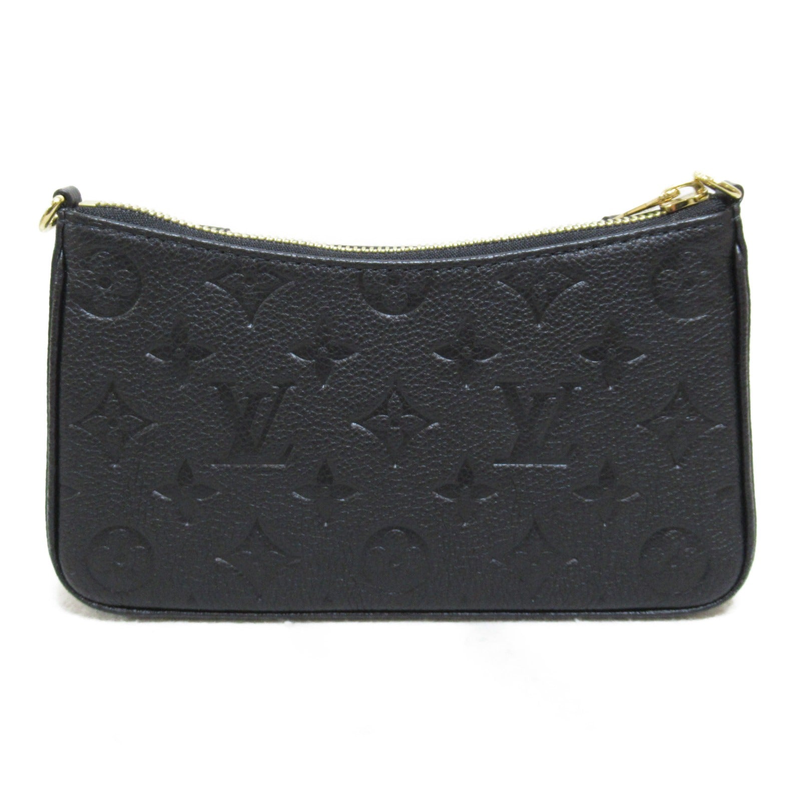 LOUIS VUITTON Monogram Empreinte Easy Pouch On Strap金扣手挽肩背兩用袋黒色
