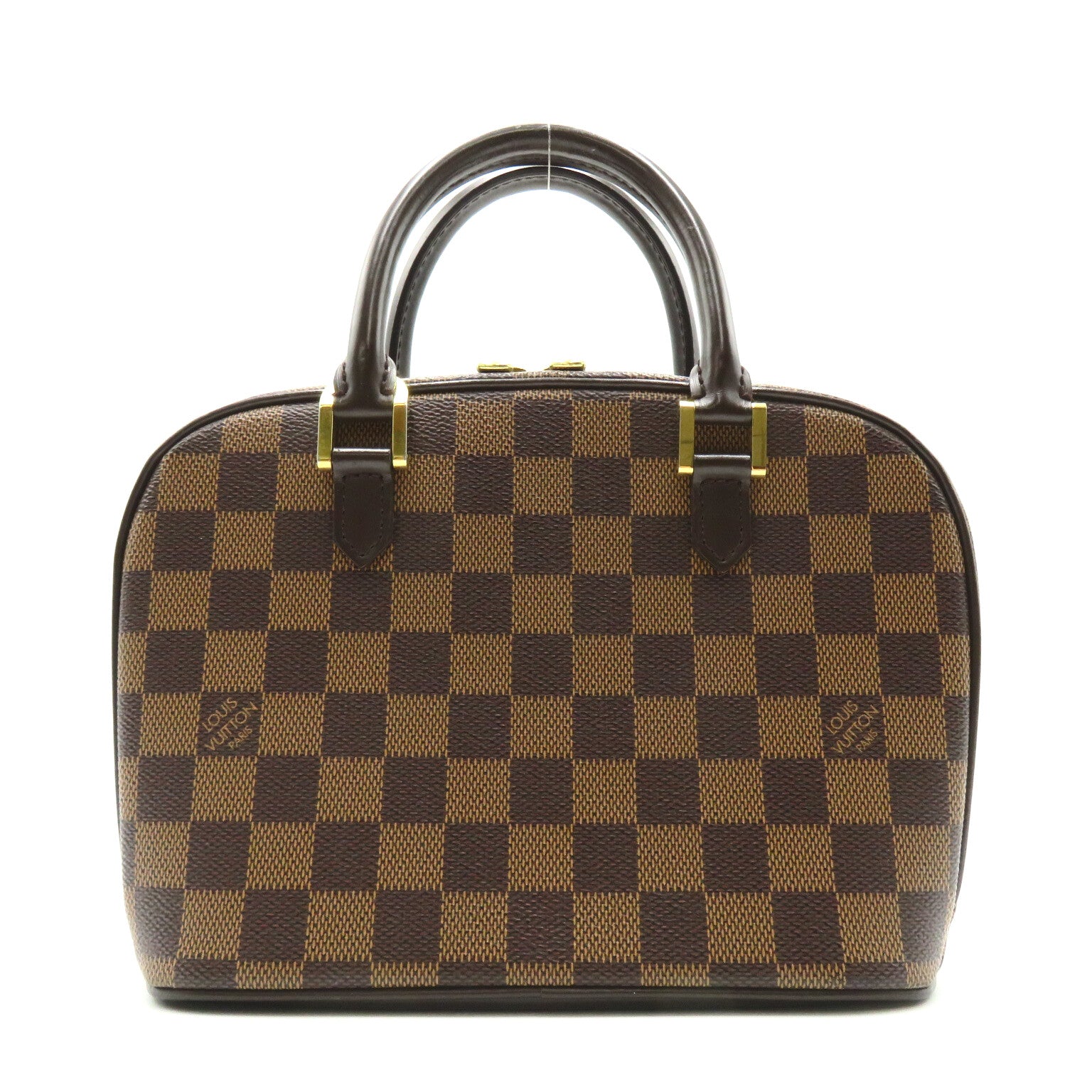 LOUIS VUITTON Damier Sarria Mini金扣手挽袋啡色