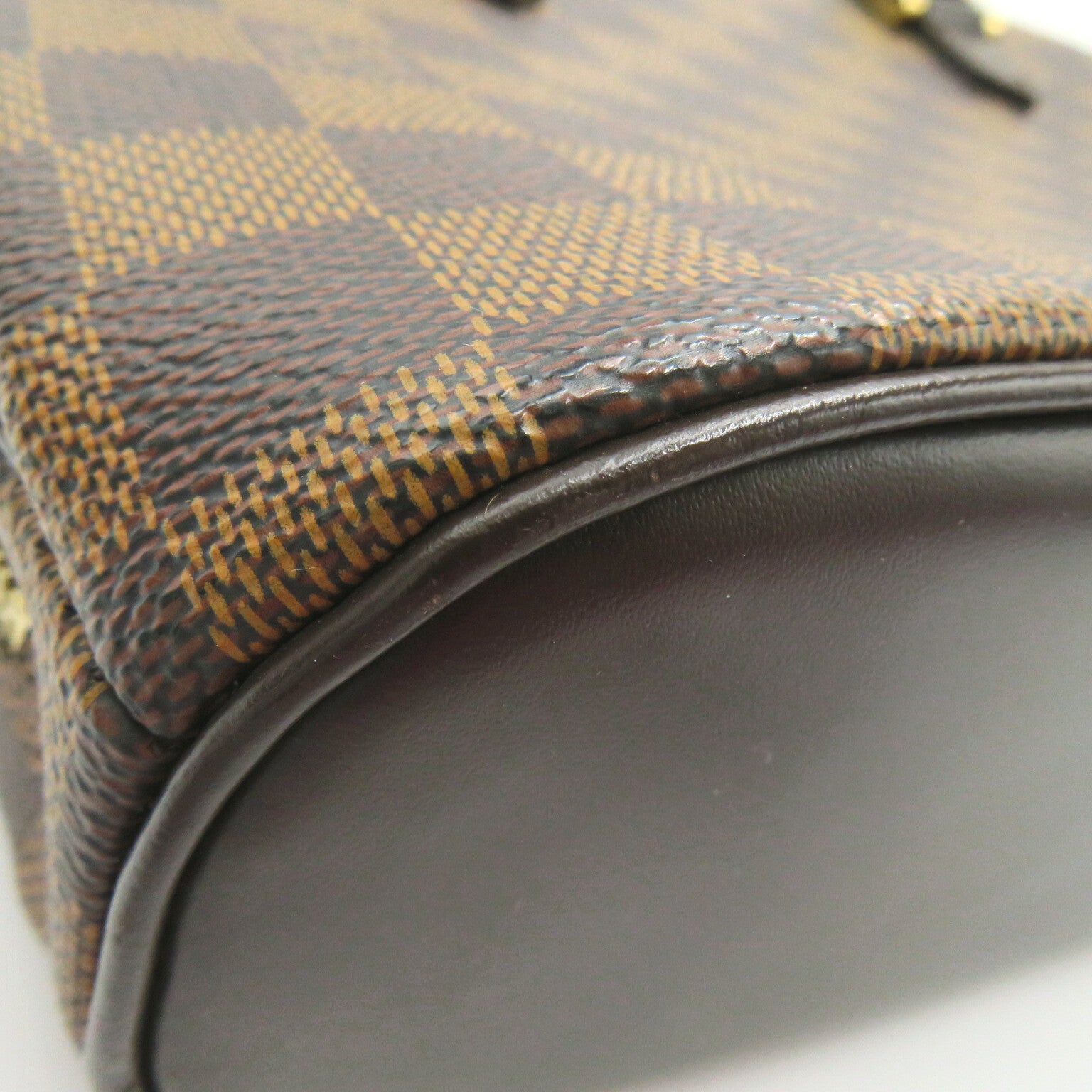 LOUIS VUITTON Damier Sarria Mini金扣手挽袋啡色
