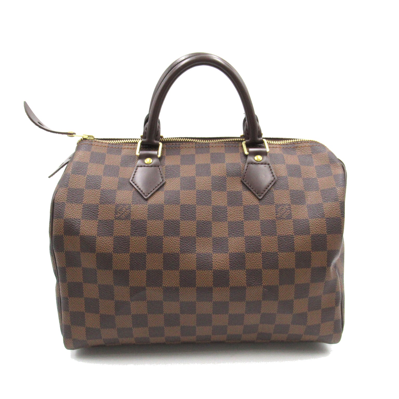 LOUIS VUITTON Damier Speedy 30金扣手挽袋啡色