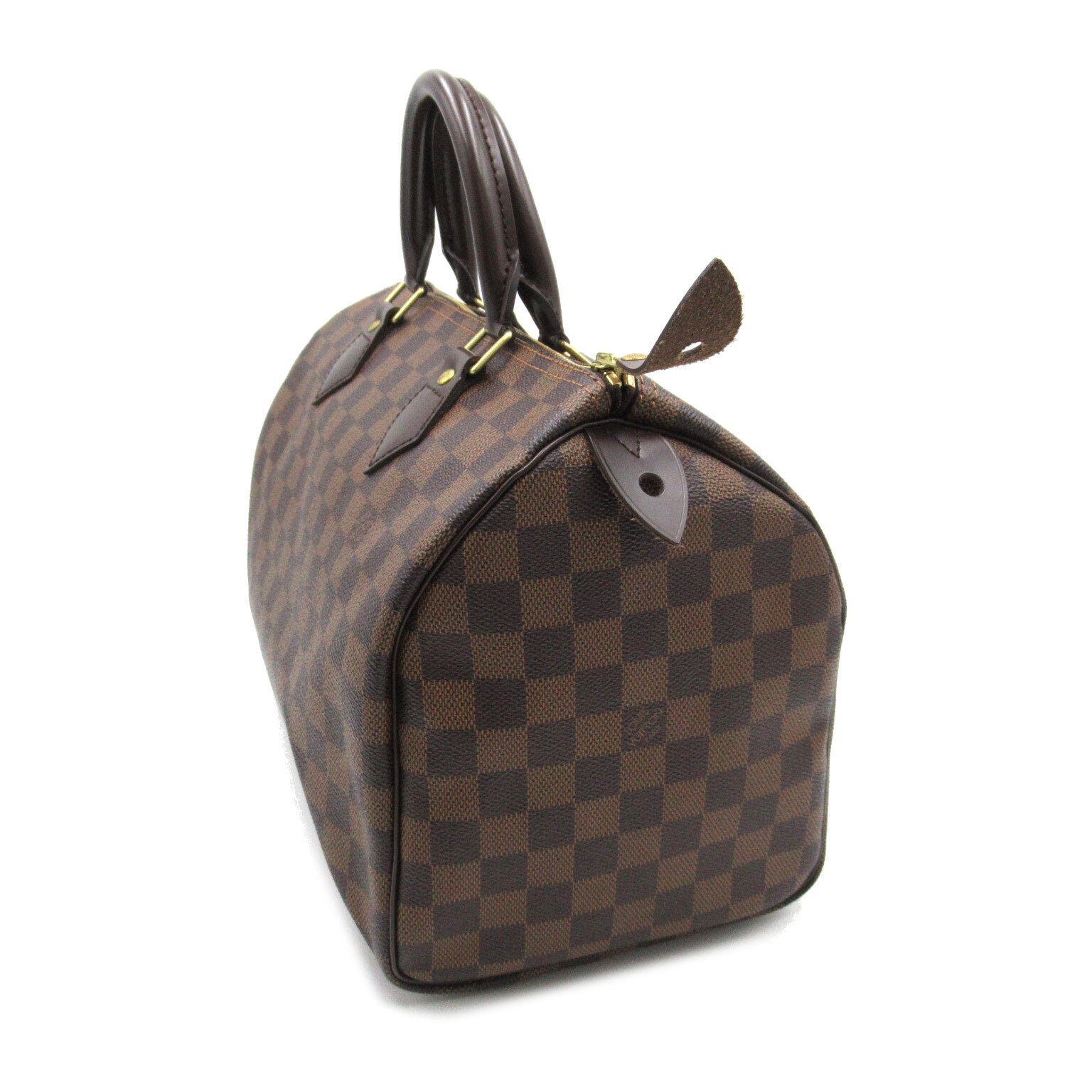 LOUIS VUITTON Damier Speedy 30金扣手挽袋啡色