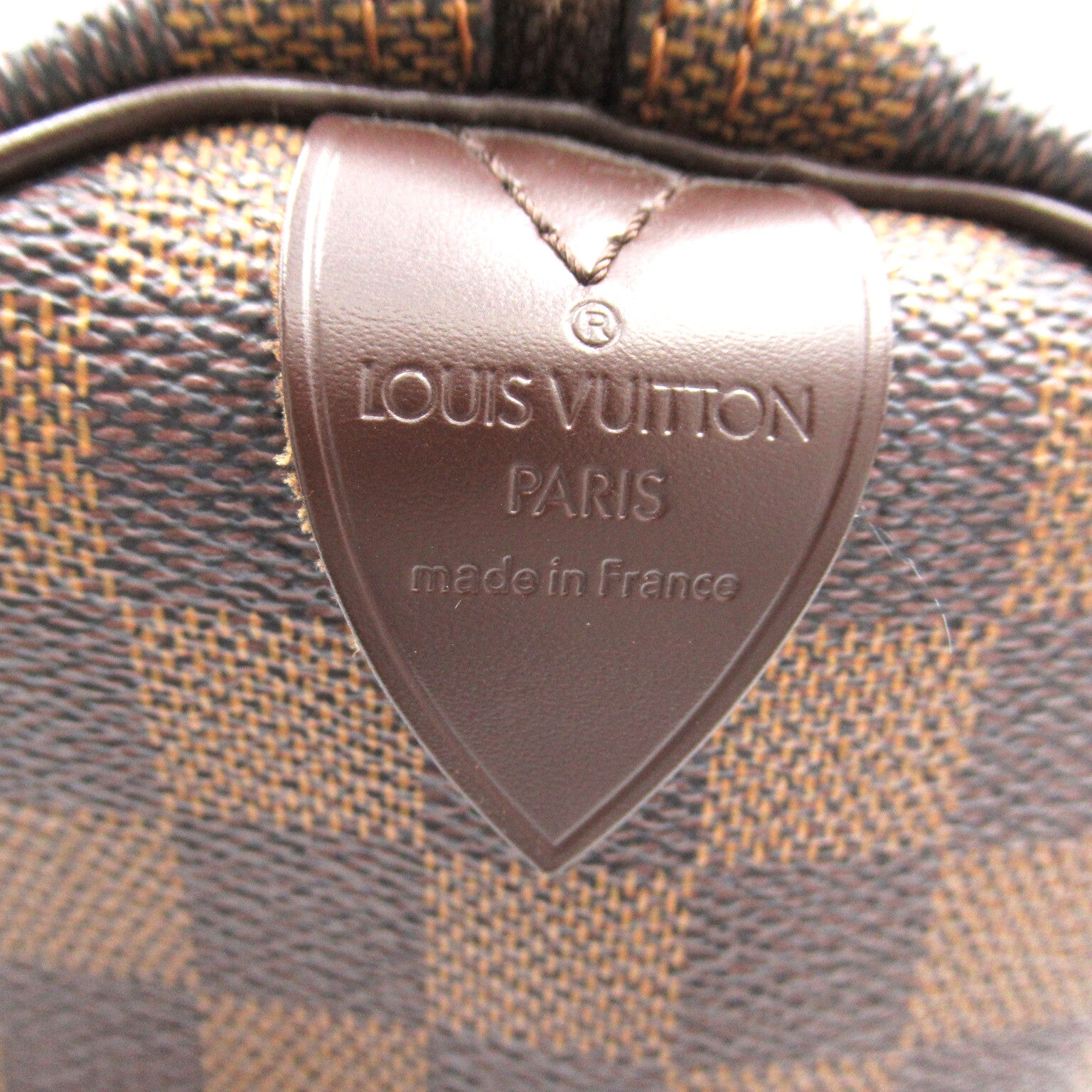 LOUIS VUITTON Damier Speedy 30金扣手挽袋啡色