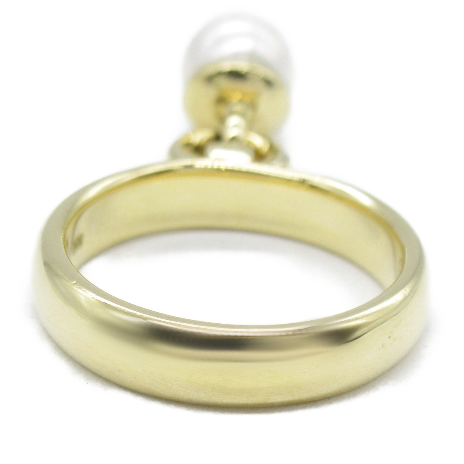 TIFFANY＆CO 18K黃金Door Knock Pearl Ring珍珠戒指US#5.25