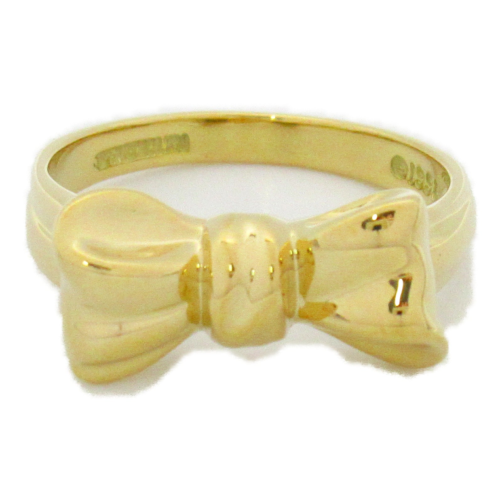 TIFFANY＆CO 18K黃金Ribbon Ring戒指US#6.25
