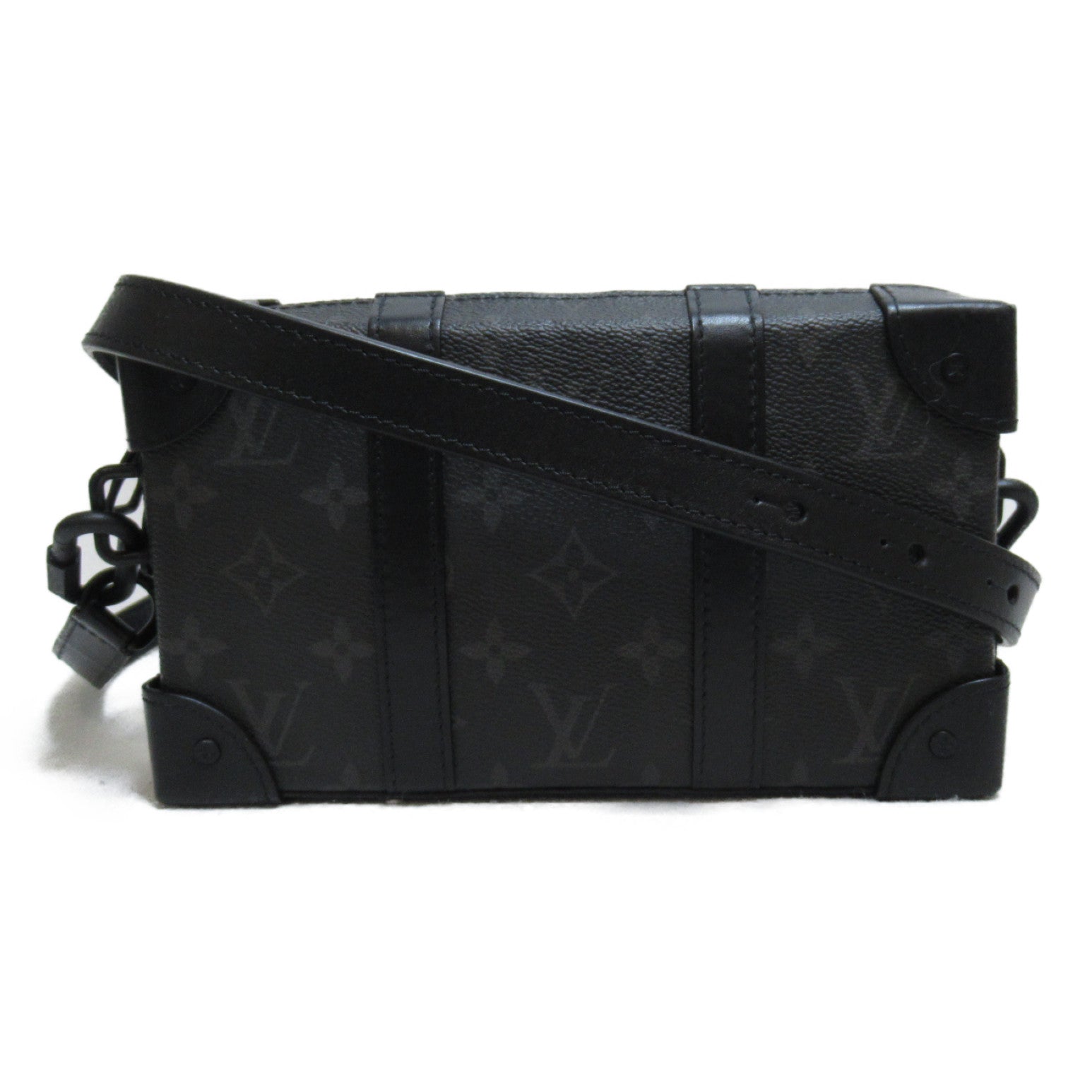 LOUIS VUITTON Monogram Eclipse Soft Trunk肩背袋黑色