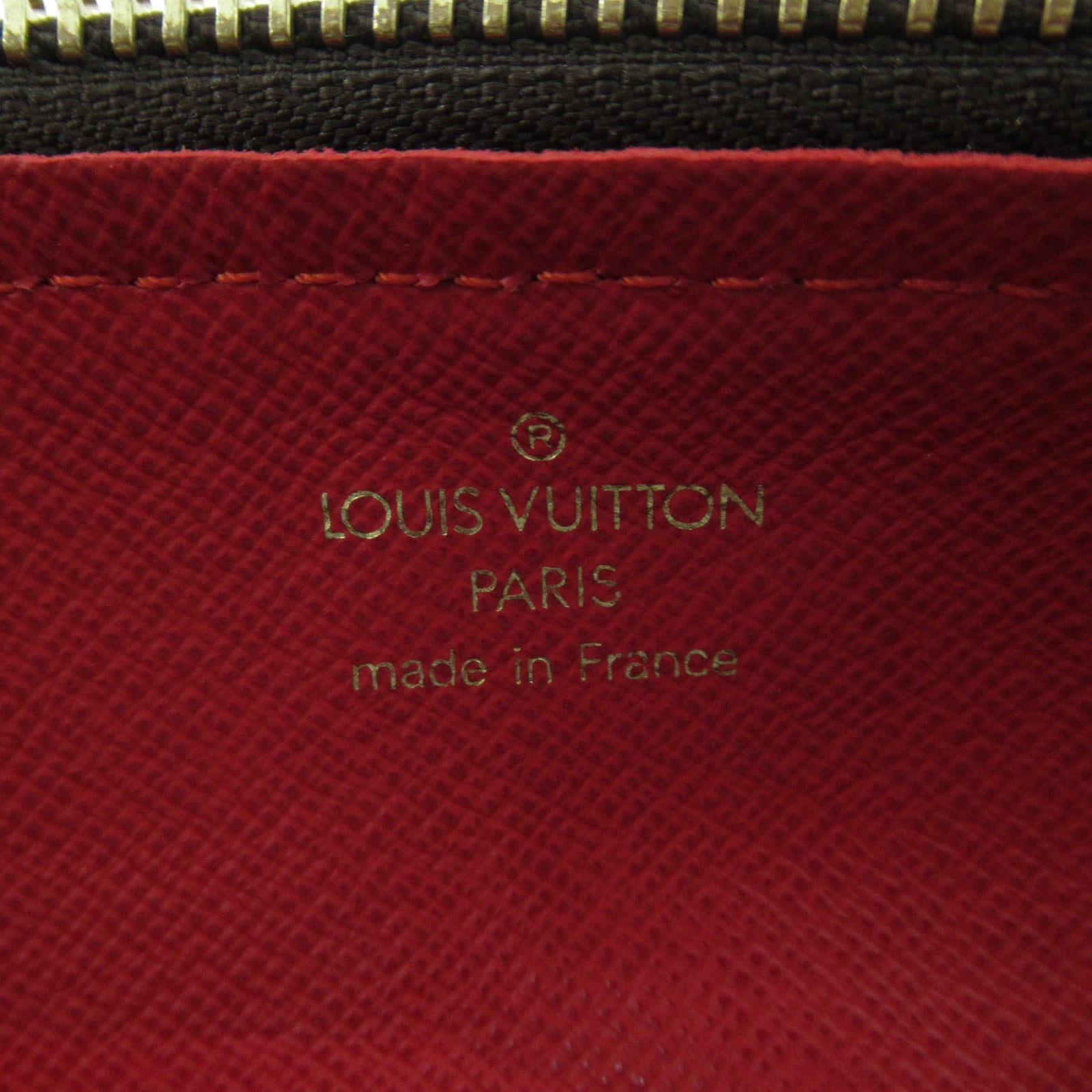 LOUIS VUITTON Damier Papillon GM金扣肩背袋棕色