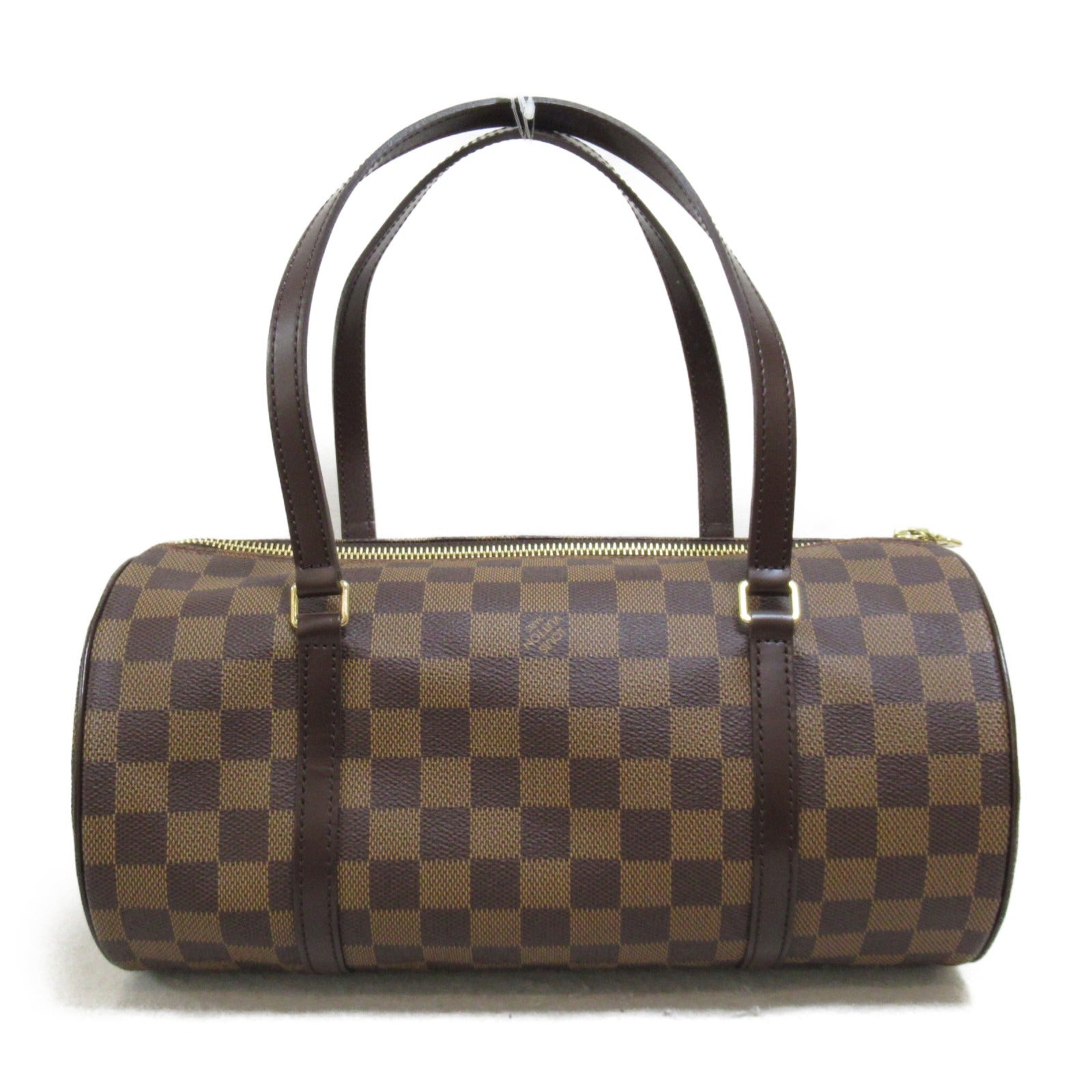 LOUIS VUITTON Damier Papillon GM金扣肩背袋棕色