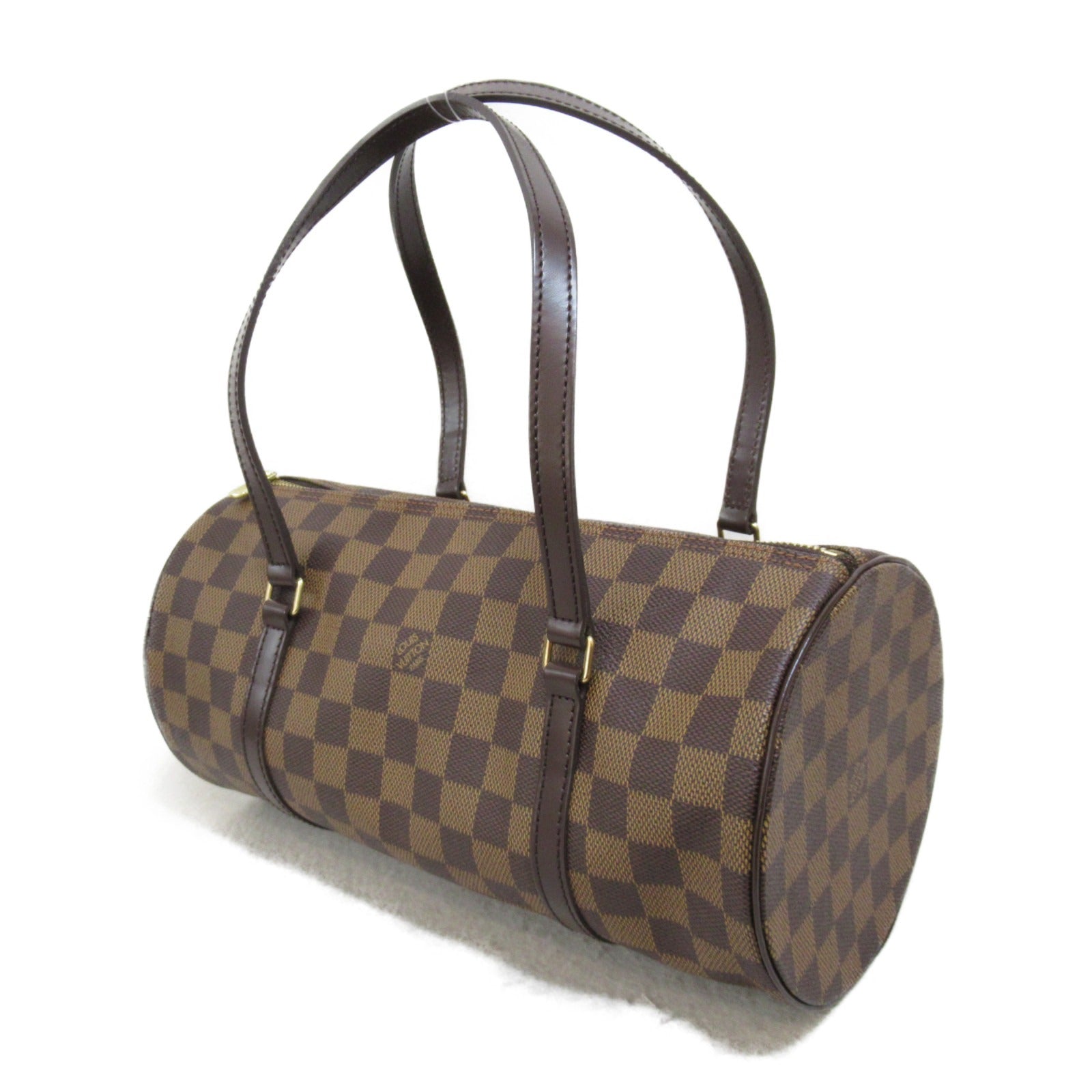 LOUIS VUITTON Damier Papillon GM金扣肩背袋棕色