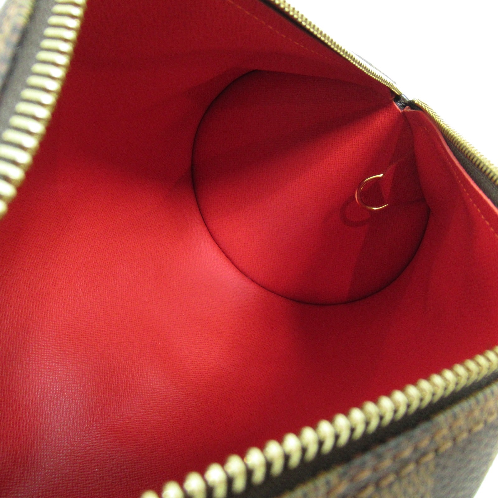 LOUIS VUITTON Damier Papillon GM金扣肩背袋棕色