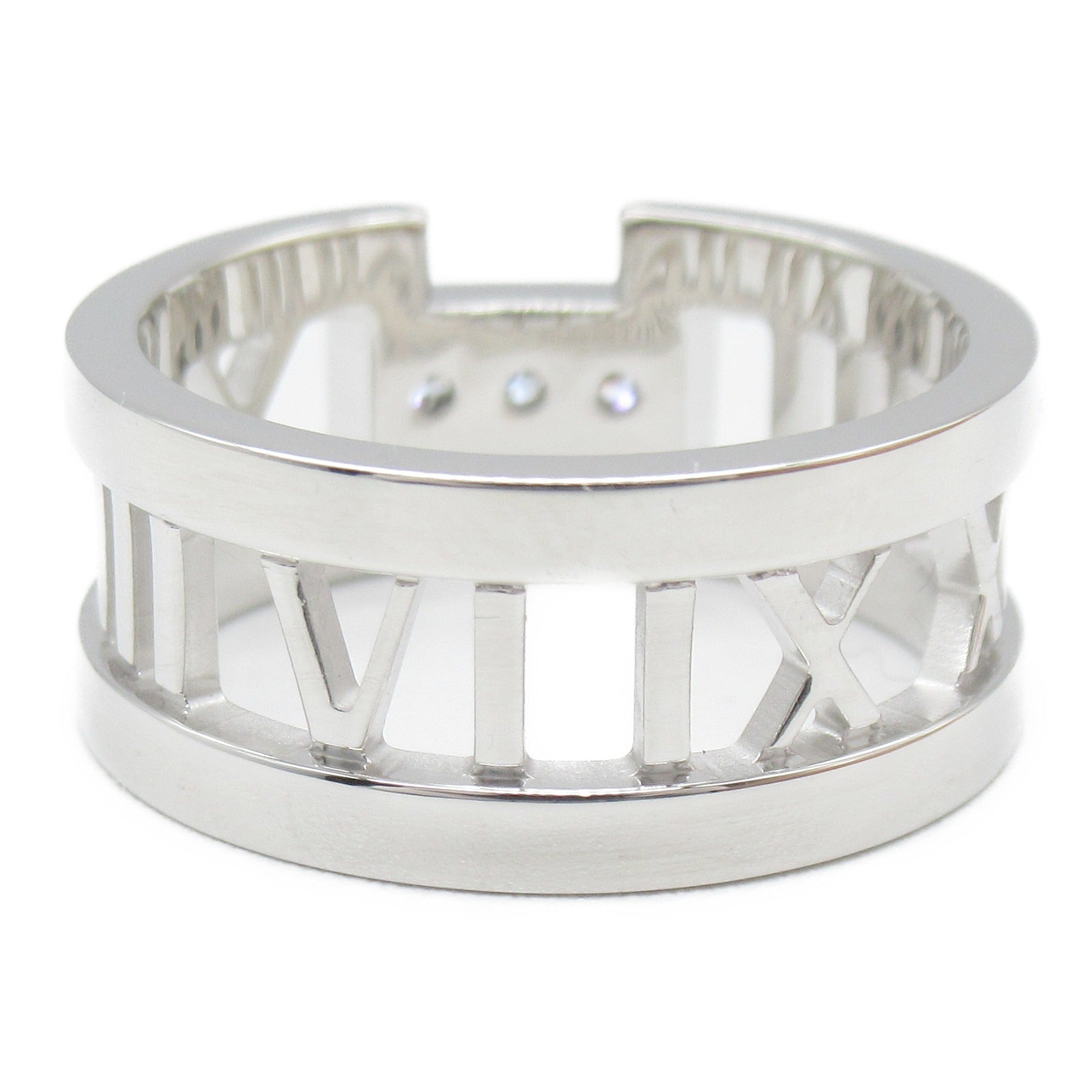 TIFFANY＆CO 18K白金Atlas Diamond Ring鑽石戒指US#6