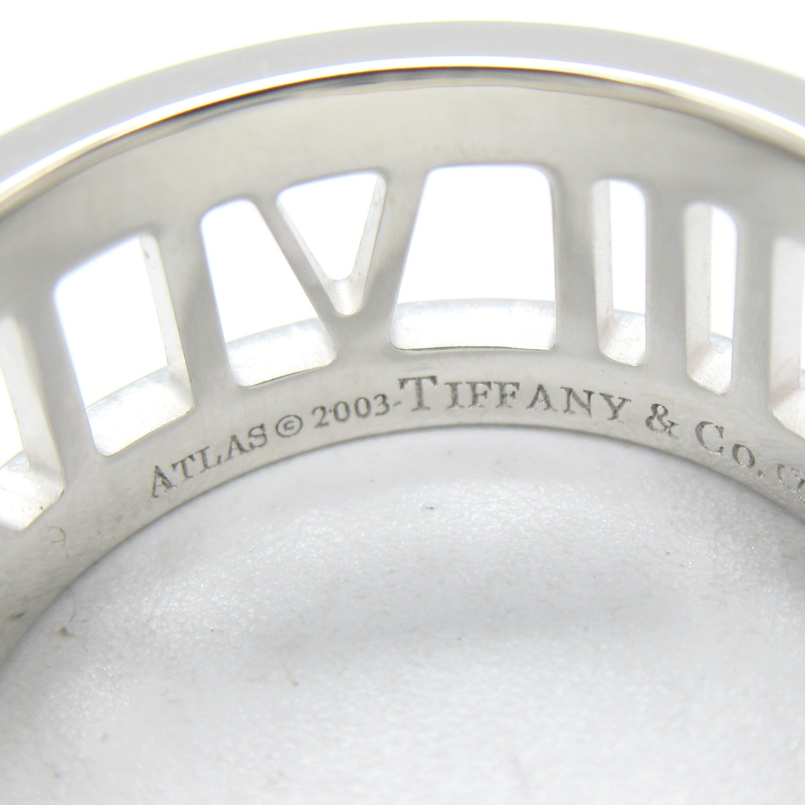 TIFFANY＆CO 18K白金Atlas Diamond Ring鑽石戒指US#6