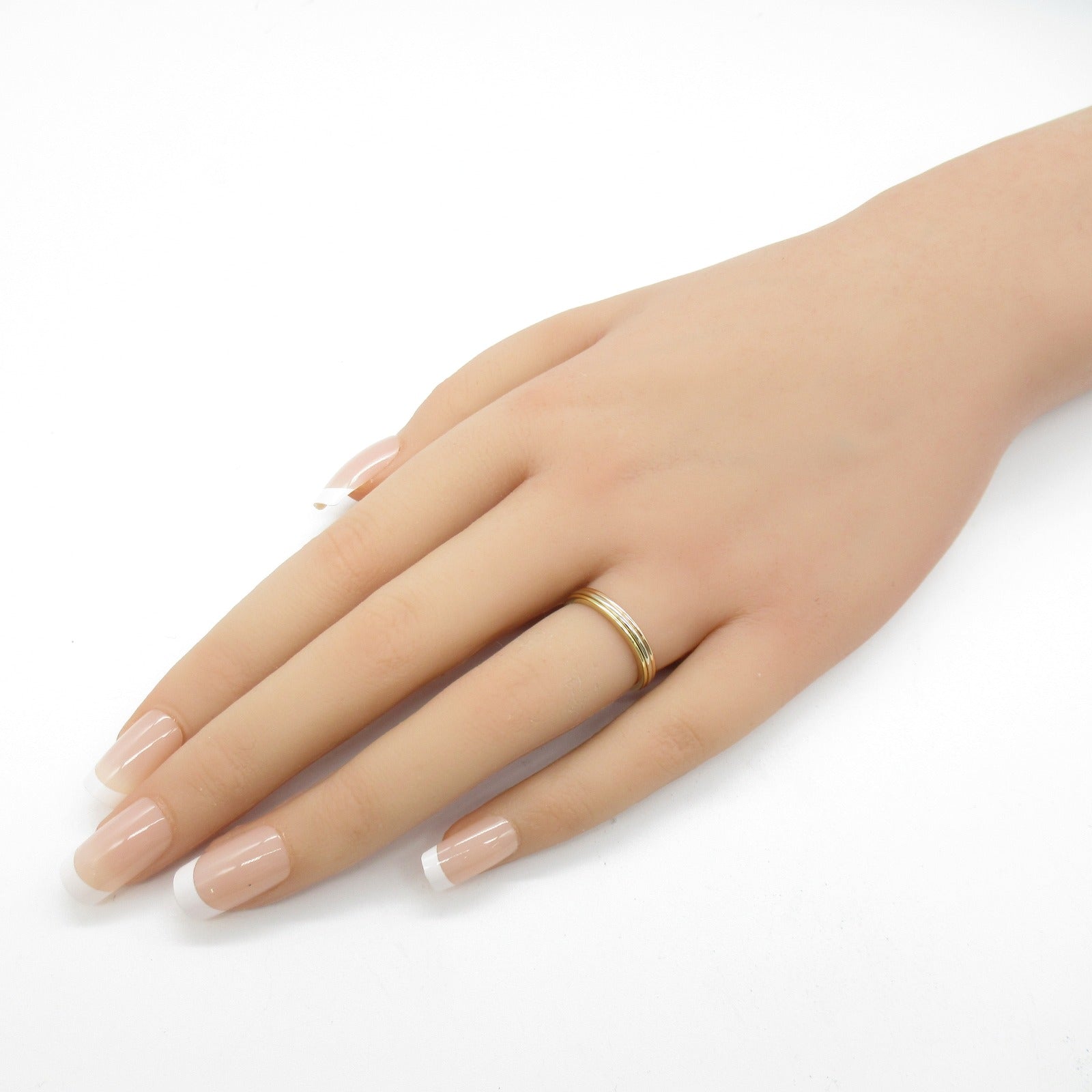 CARTIER 18K黃金/白金/玫瑰金Vendome戒指Cartier#50/US#5.25