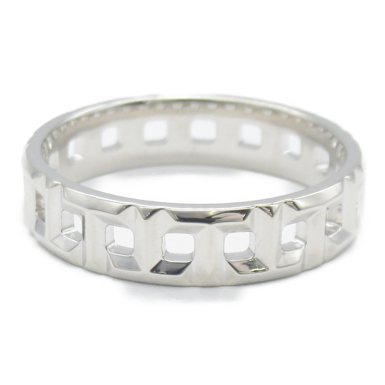 TIFFANY＆CO 18K白金T True Wide Ring戒指US#10